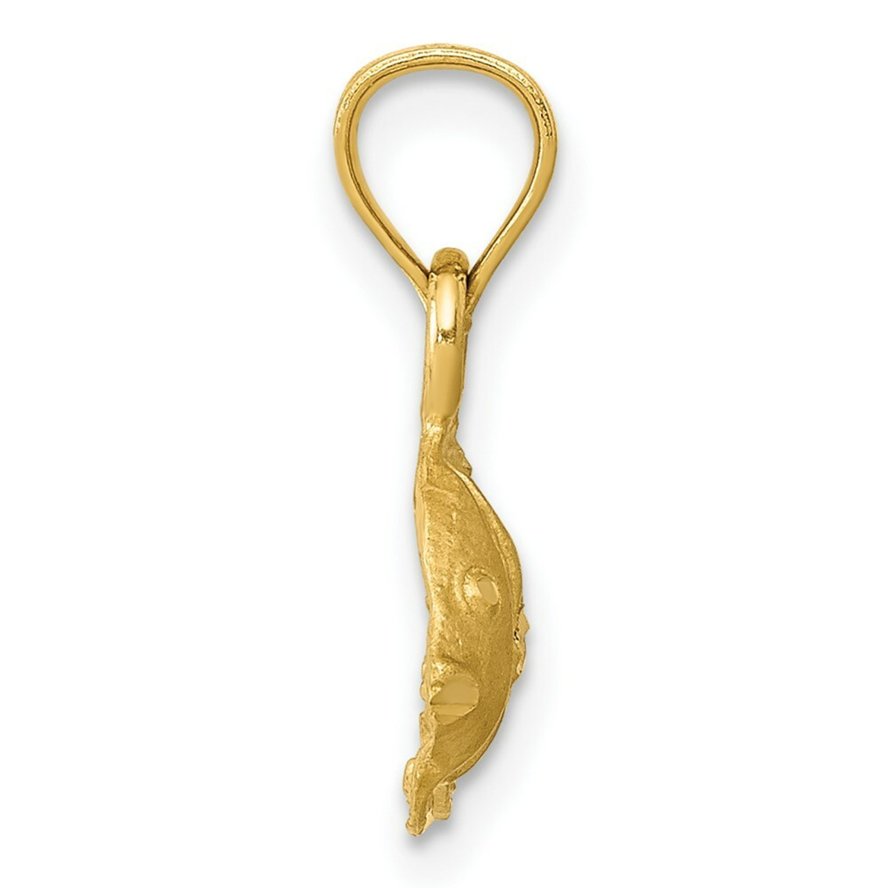 14K Yellow Gold Fish Pendant - (A85-339)
