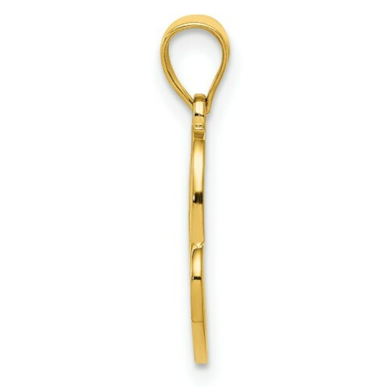 14K Yellow Gold Double Heart Charm - (A85-480)