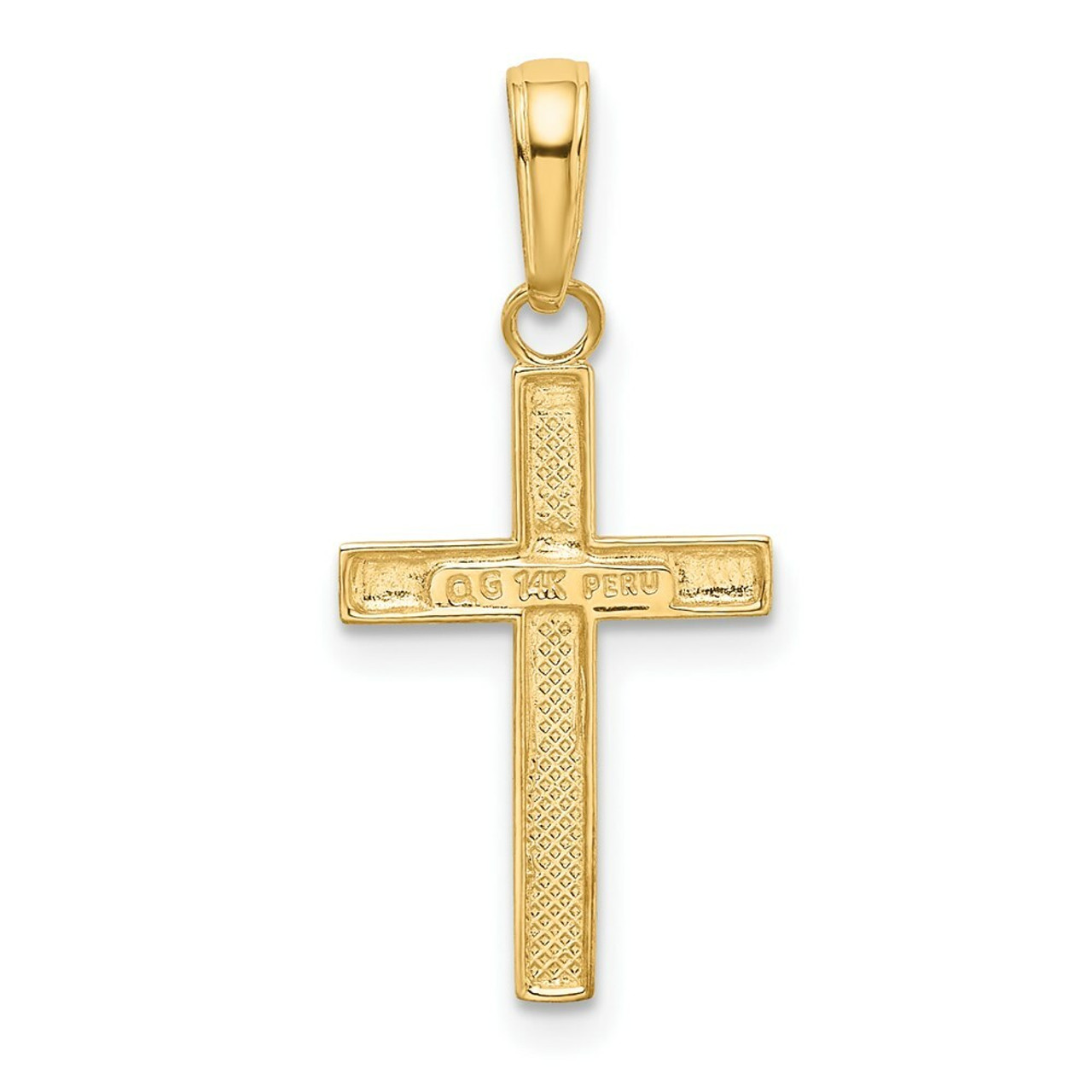 14K Yellow Gold Small Cross Pendant - (A86-538)