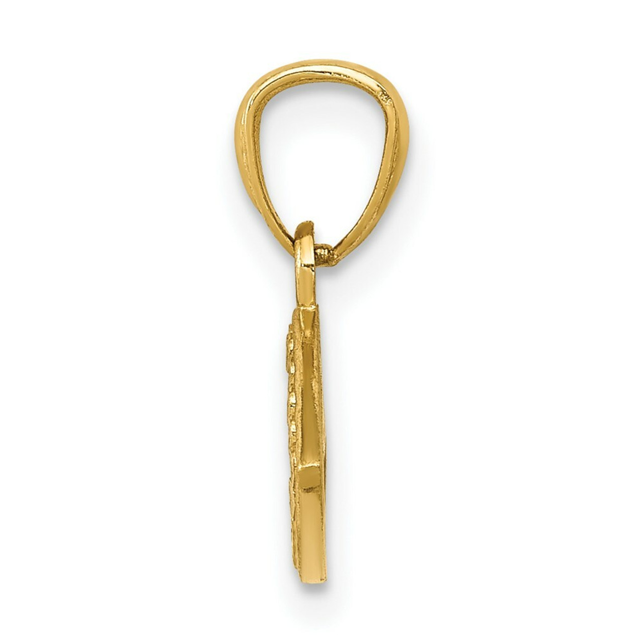 14K Yellow Gold & Rhodium Enameled Eye Pendant - (B11-939)