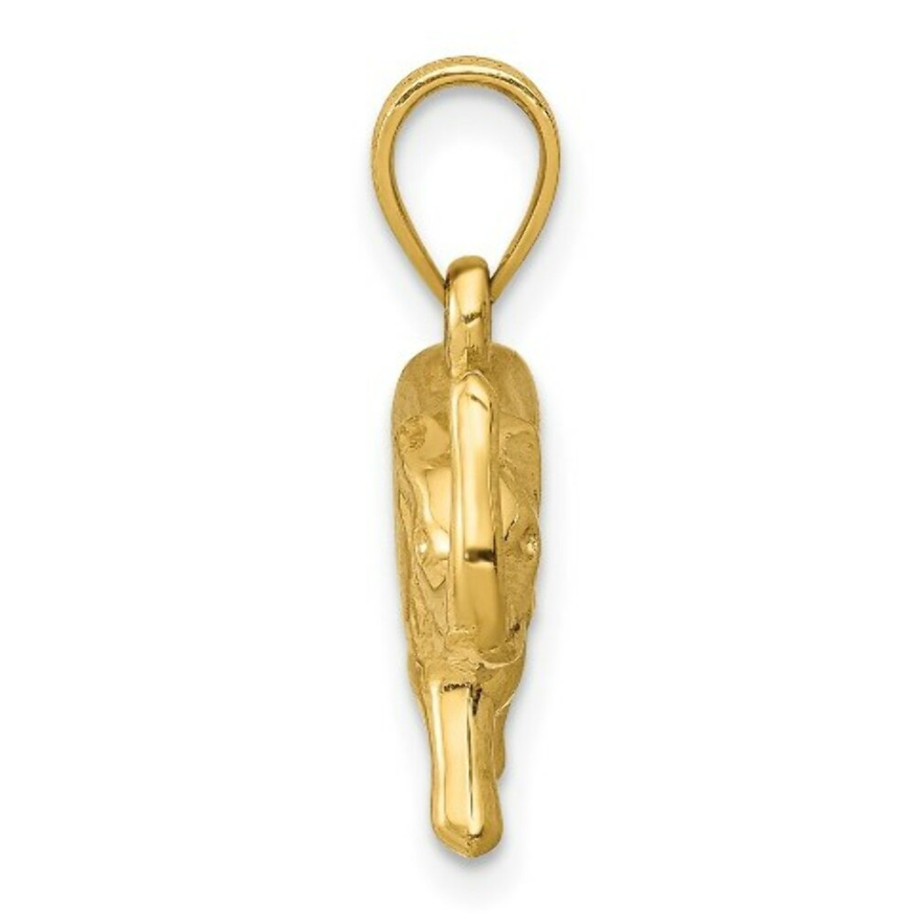 14K Yellow Gold 3-D Elephant Pendant - (A83-253)