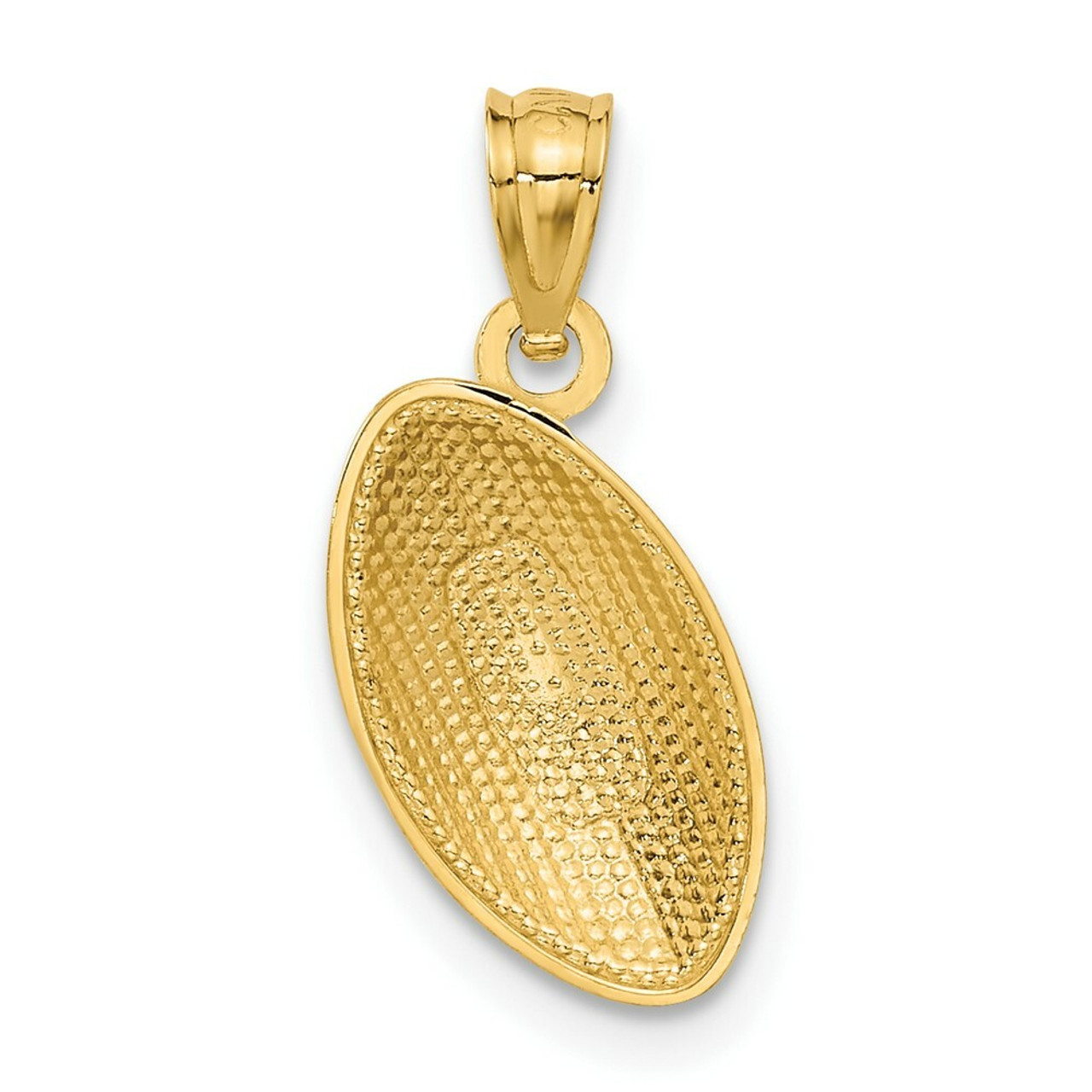 14K Yellow Gold Football Pendant - (A83-280)