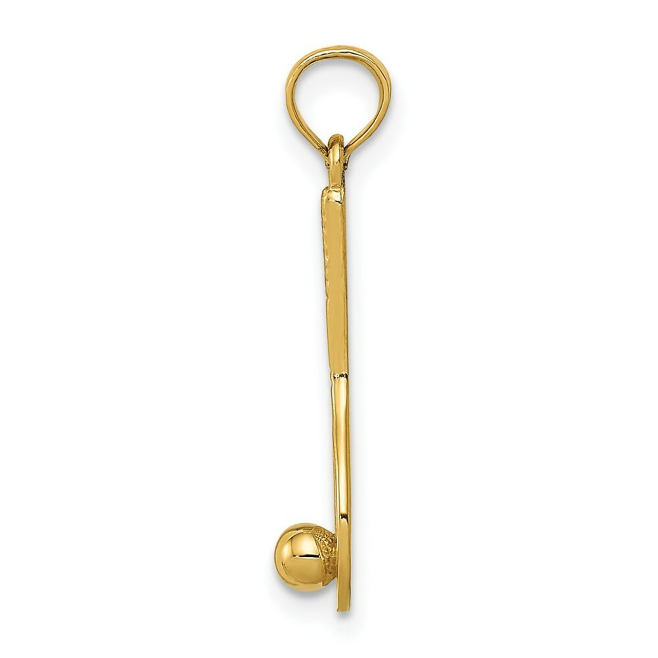 14K Yellow Gold Tennis Racquet and Ball Charm - (A83-282)