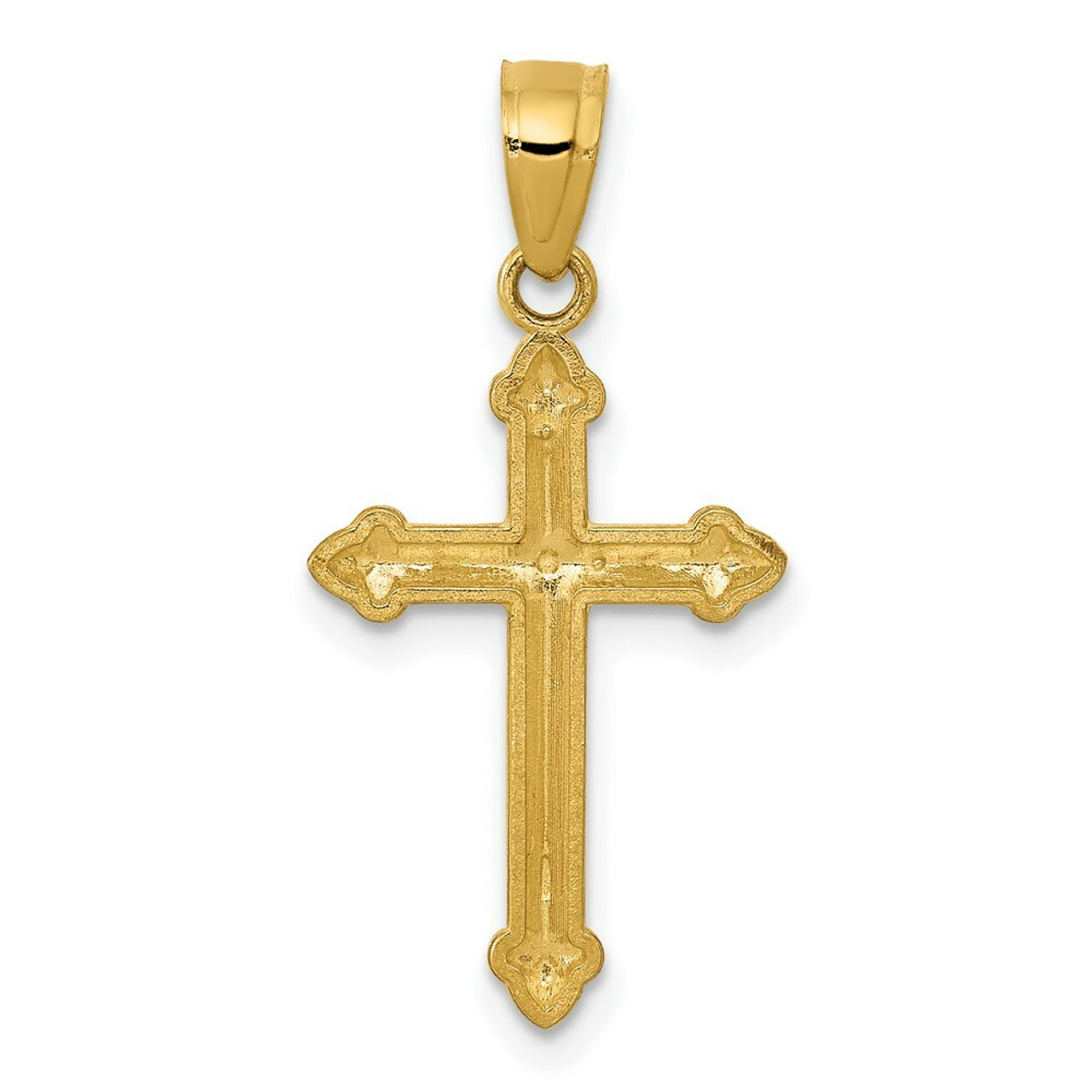 14K Yellow Gold Passion Cross Pendant 25mm length - (A83-562)