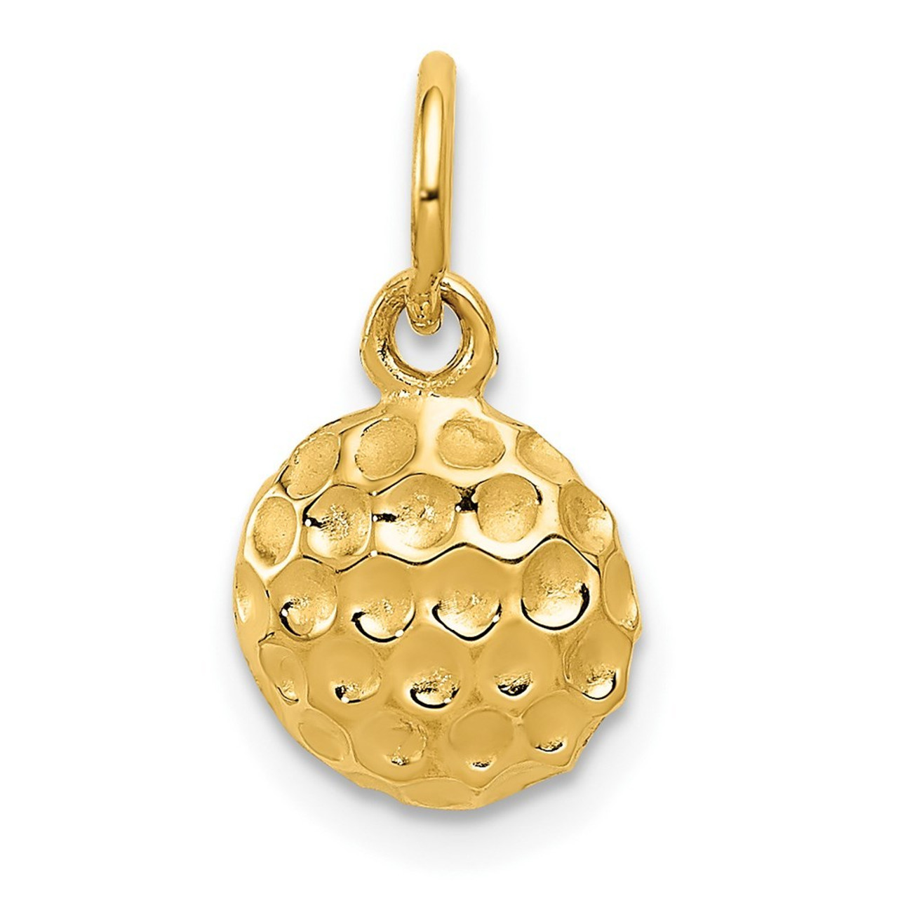 14K Yellow Gold Golf Ball Charm - (A83-760)
