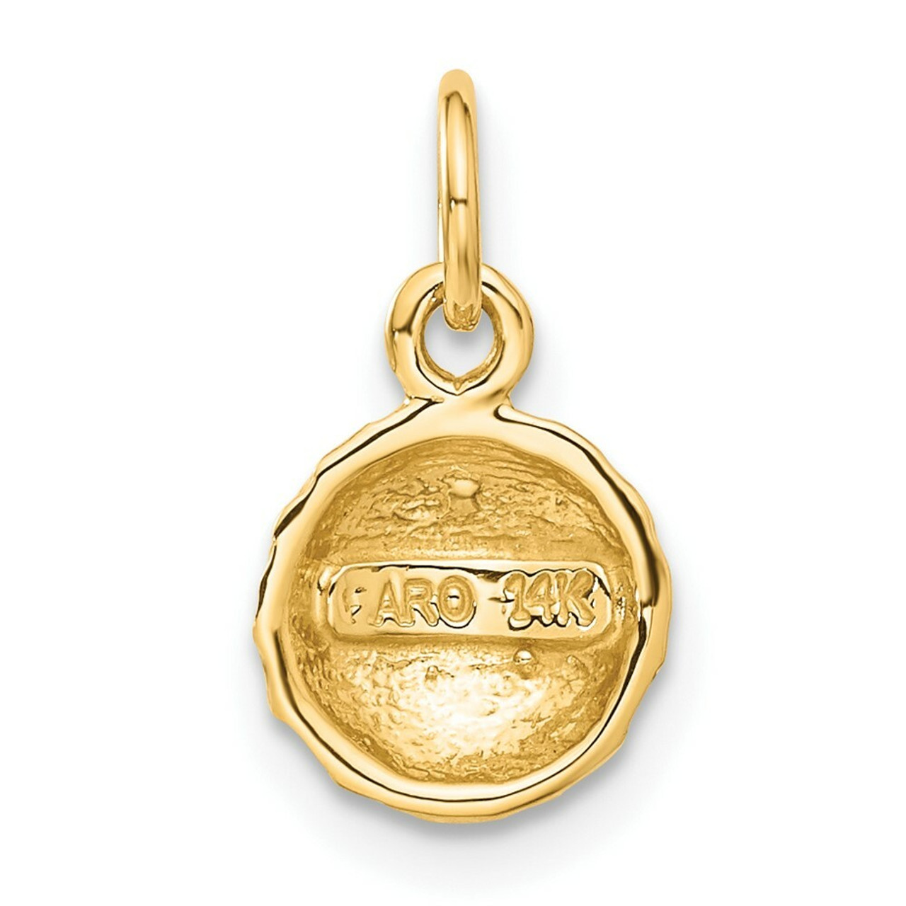 14K Yellow Gold Golf Ball Charm - (A83-760)