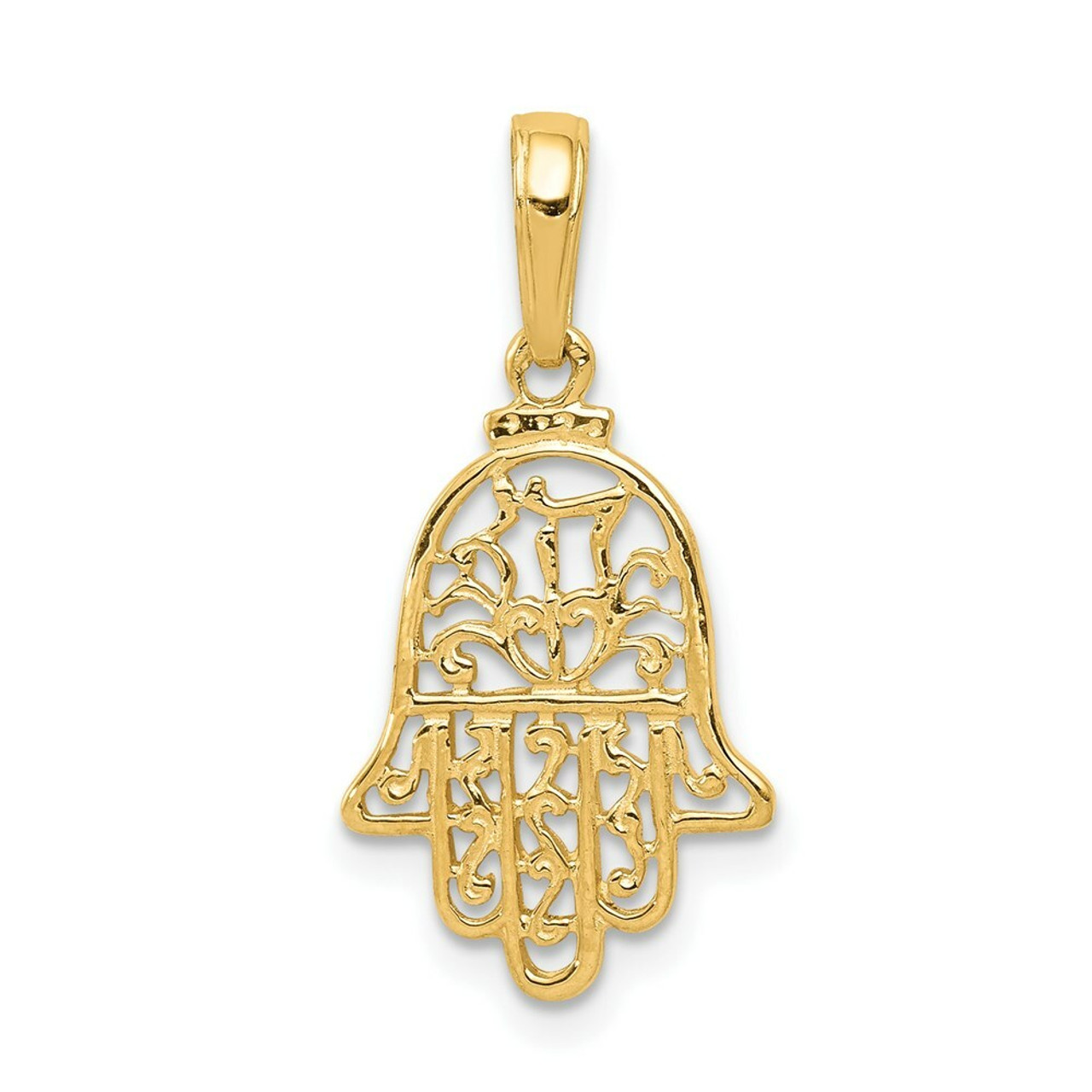 14K Yellow Gold Chamseh Pendant - (A84-545)