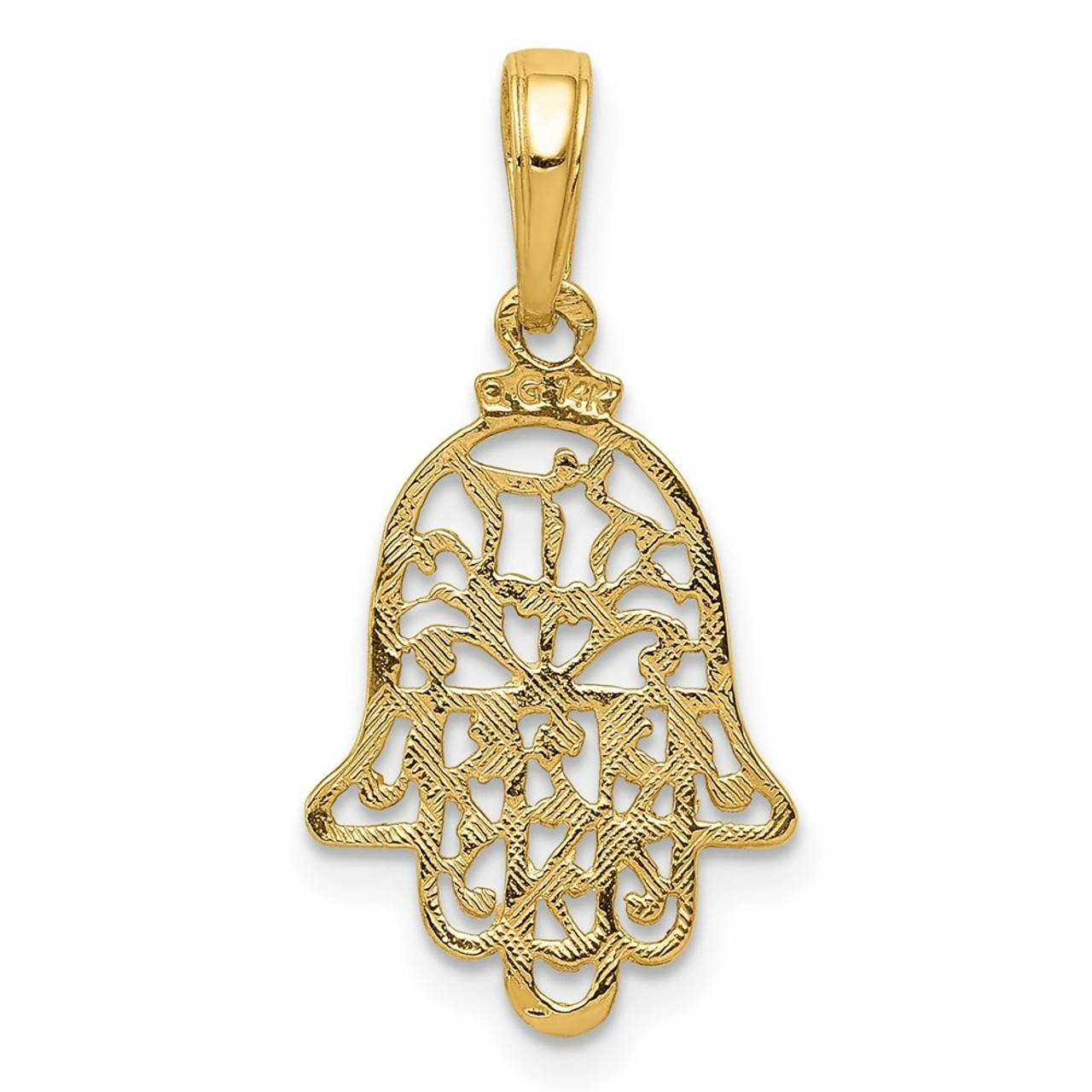 14K Yellow Gold Chamseh Pendant - (A84-545)