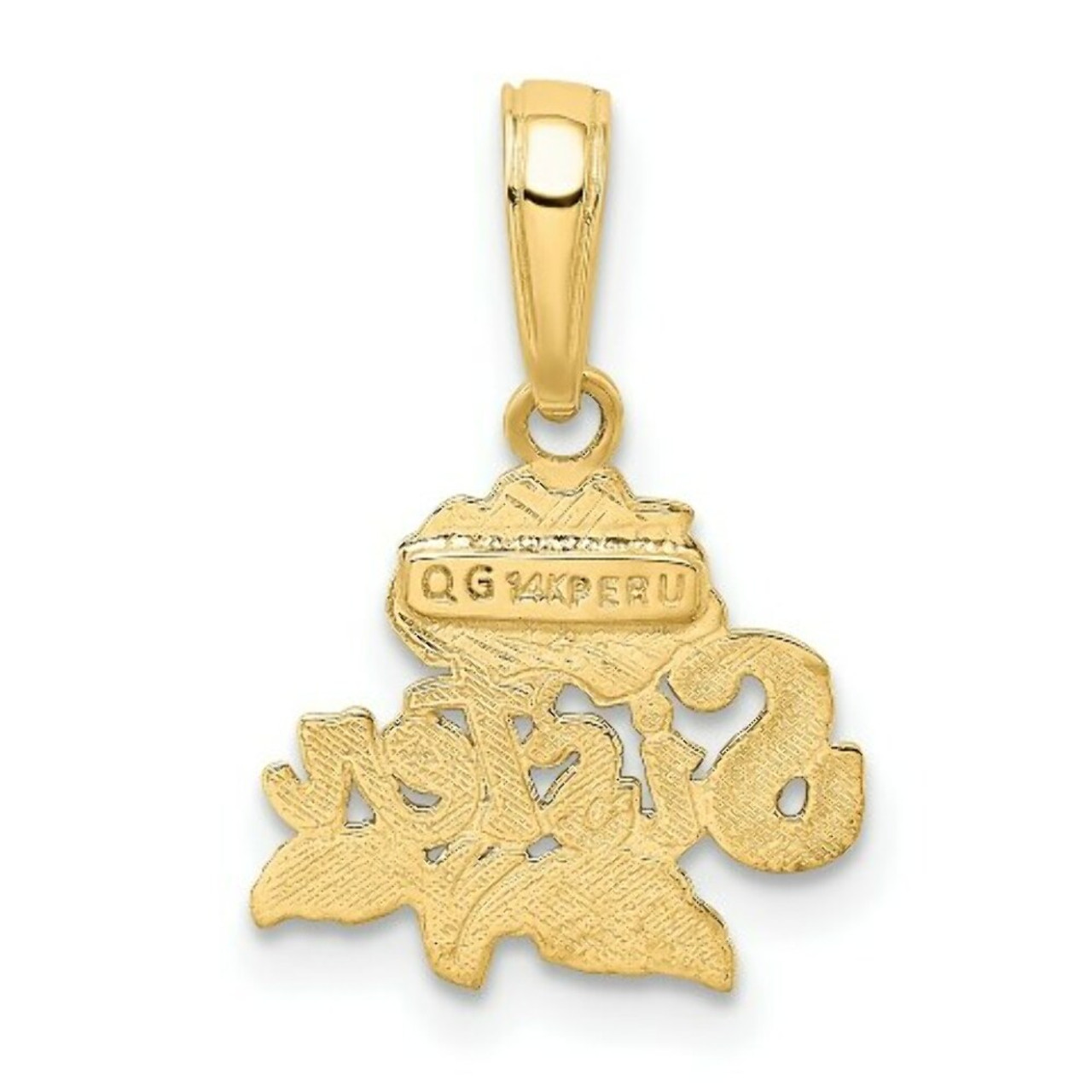 14K Yellow Gold Sister Rose Pendant - (A84-934)