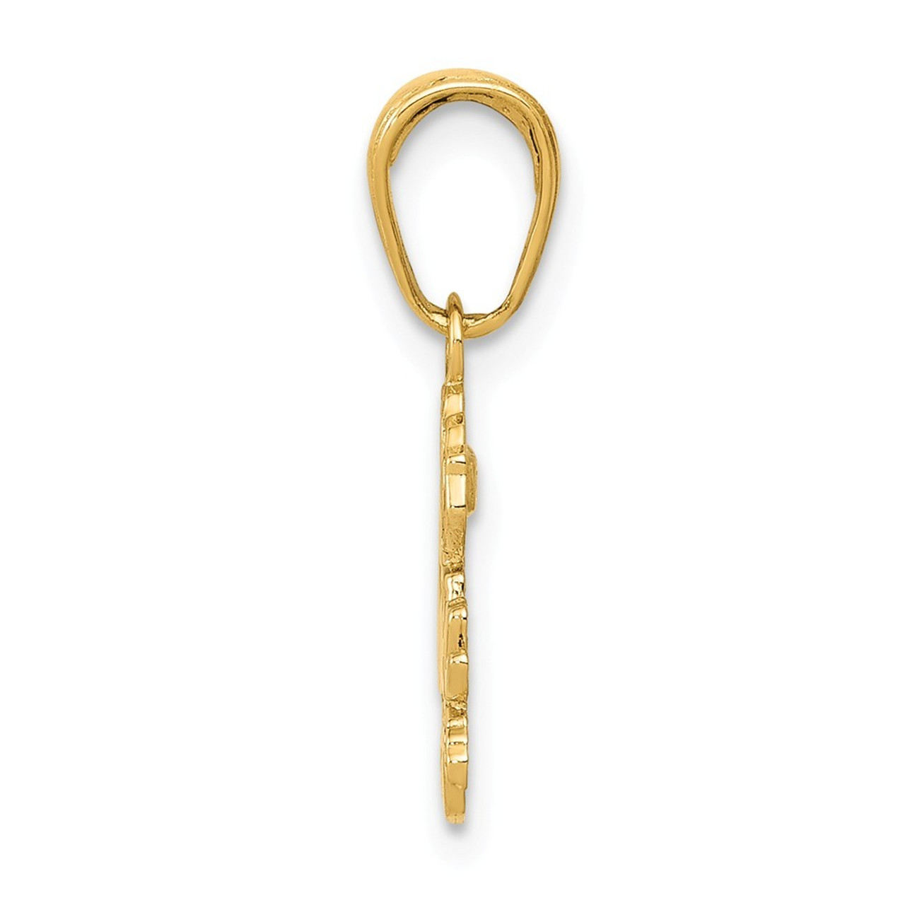 14K Yellow Gold Sister Rose Pendant - (A84-934)