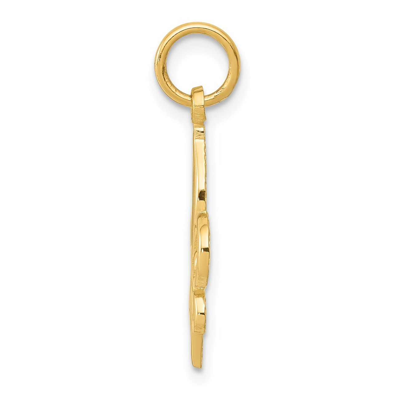 14K Yellow Gold Fleur De Lis Charm - (A84-985)