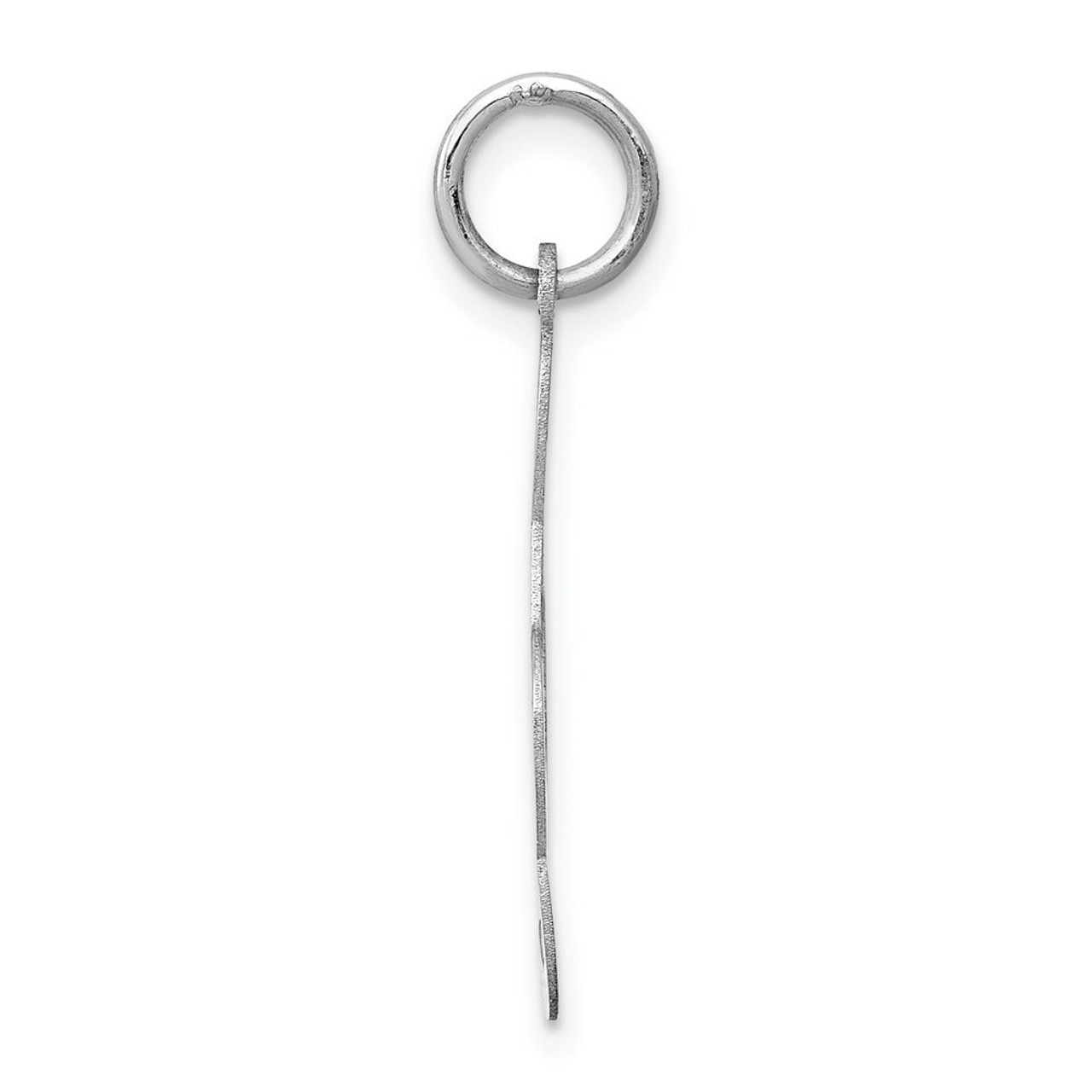 14K White Gold Polished Treble Clef Charm - (A85-404)