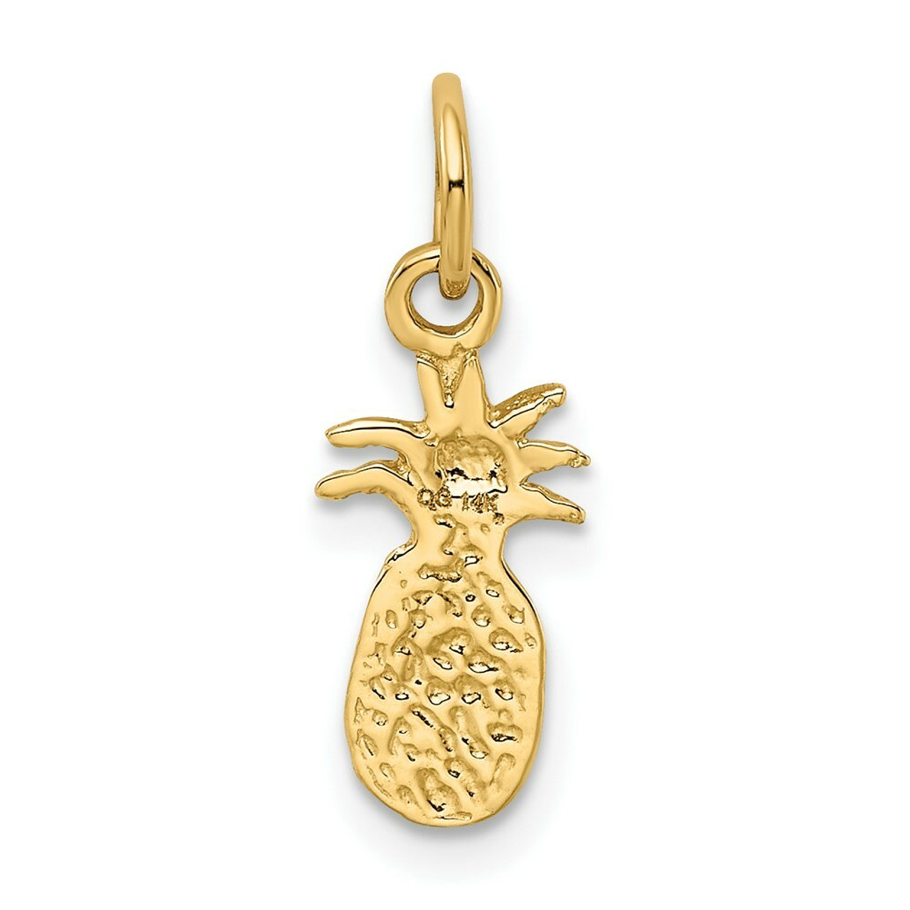 14K Yellow Gold Polished Pineapple Charm - (A86-239)