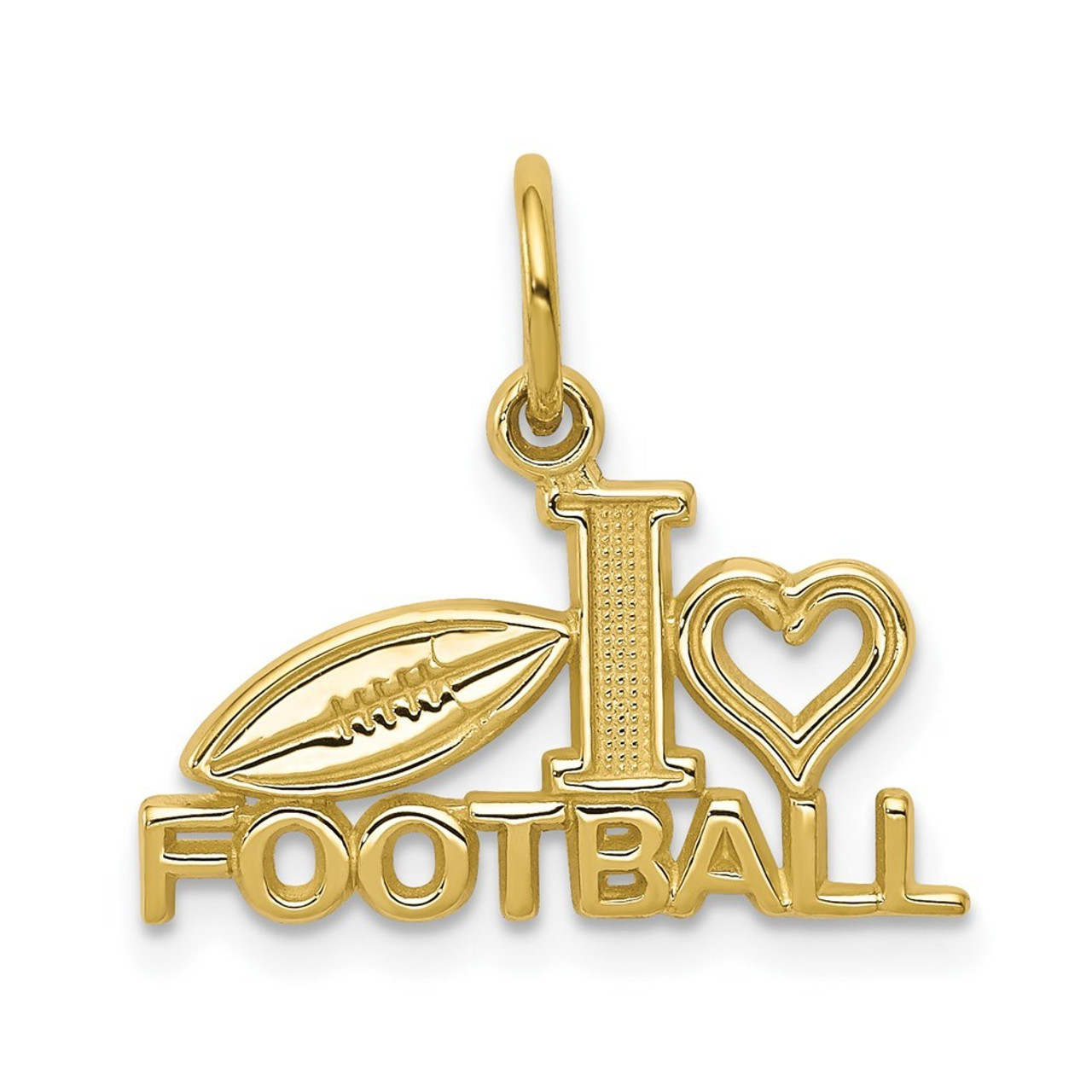 10K Yellow Gold Football Charm - (A86-718)