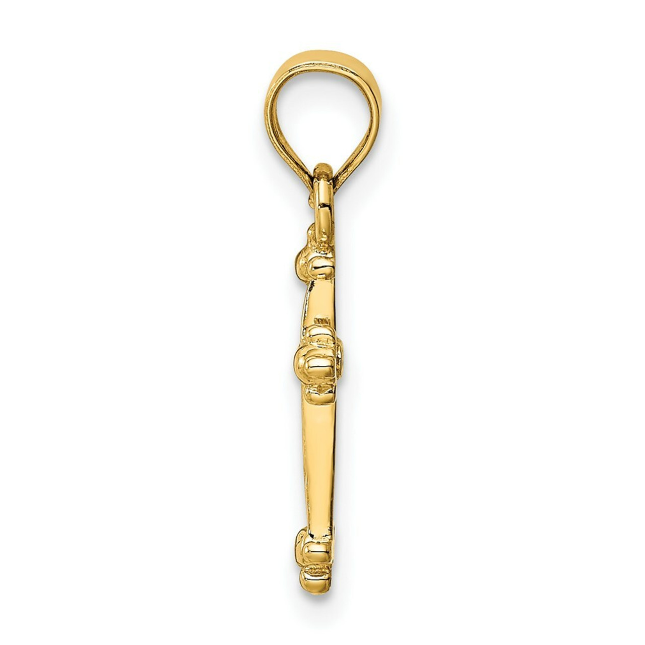 14K Yellow Gold Small Cross Charm - (A86-941)