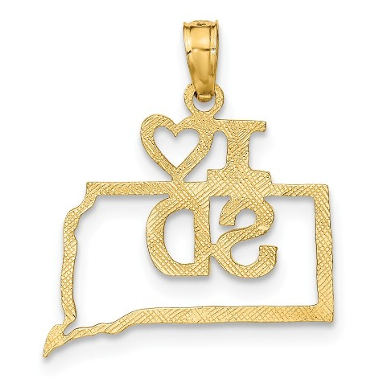 14K Two-tone Gold Sweet 16 Heart Pendant - (A84-556) - Roy Rose Jewelry
