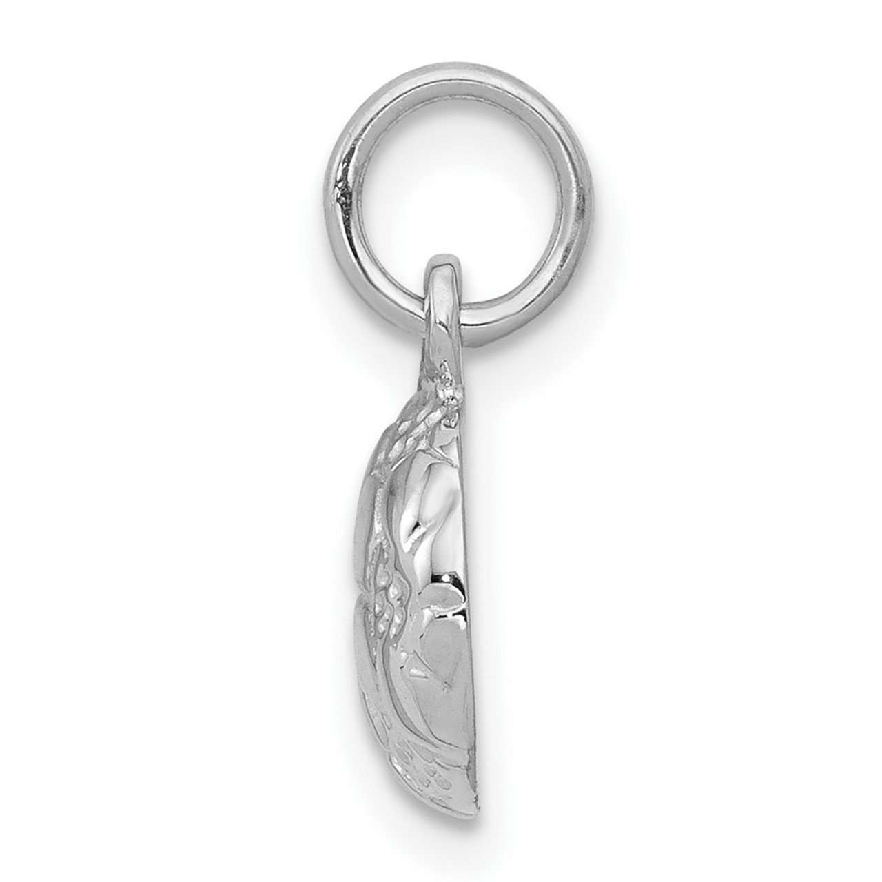 14K White Gold Soccer Ball Charm Pendant - (A98-463)