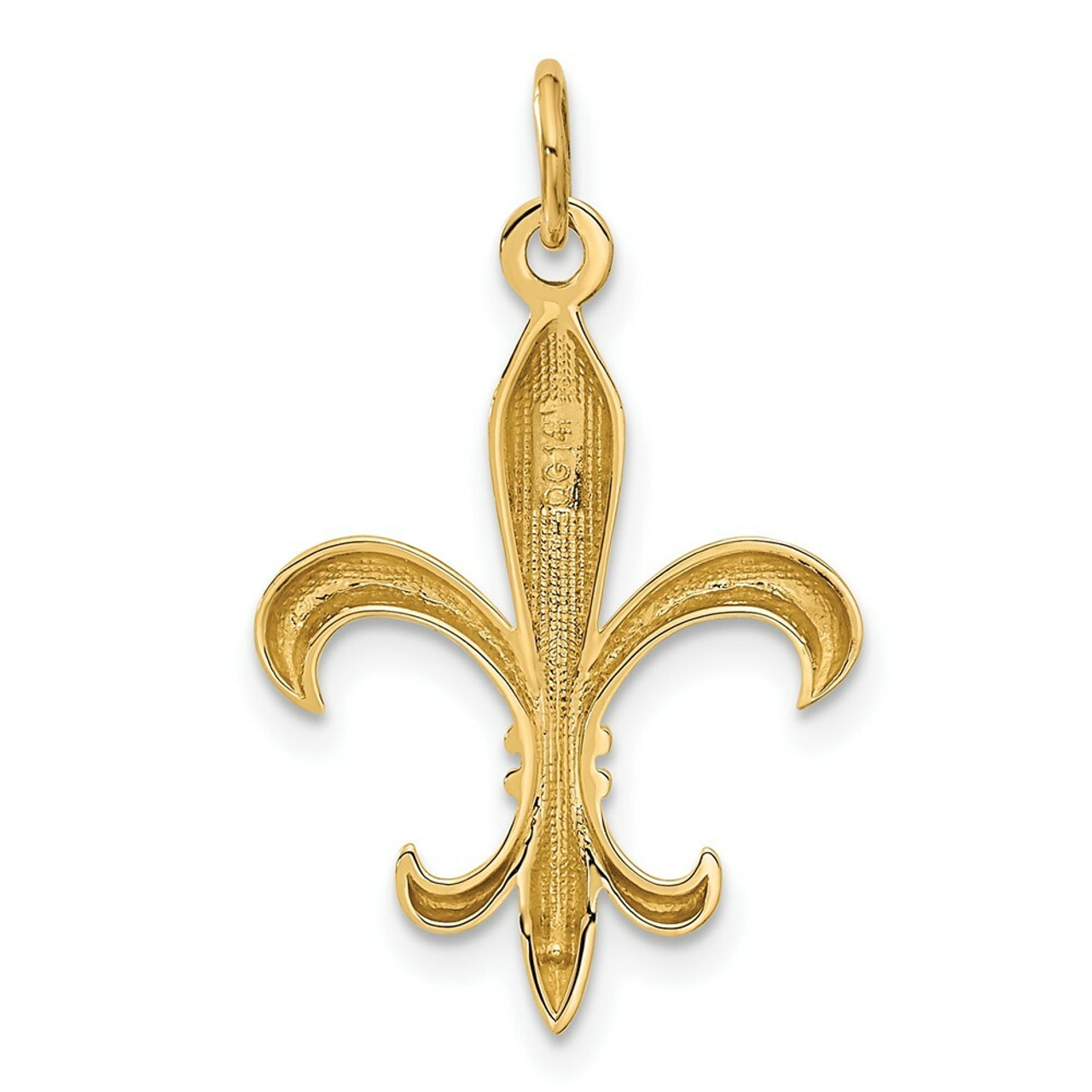 14K Yellow Gold Fleur De Lis Charm - (A82-462)