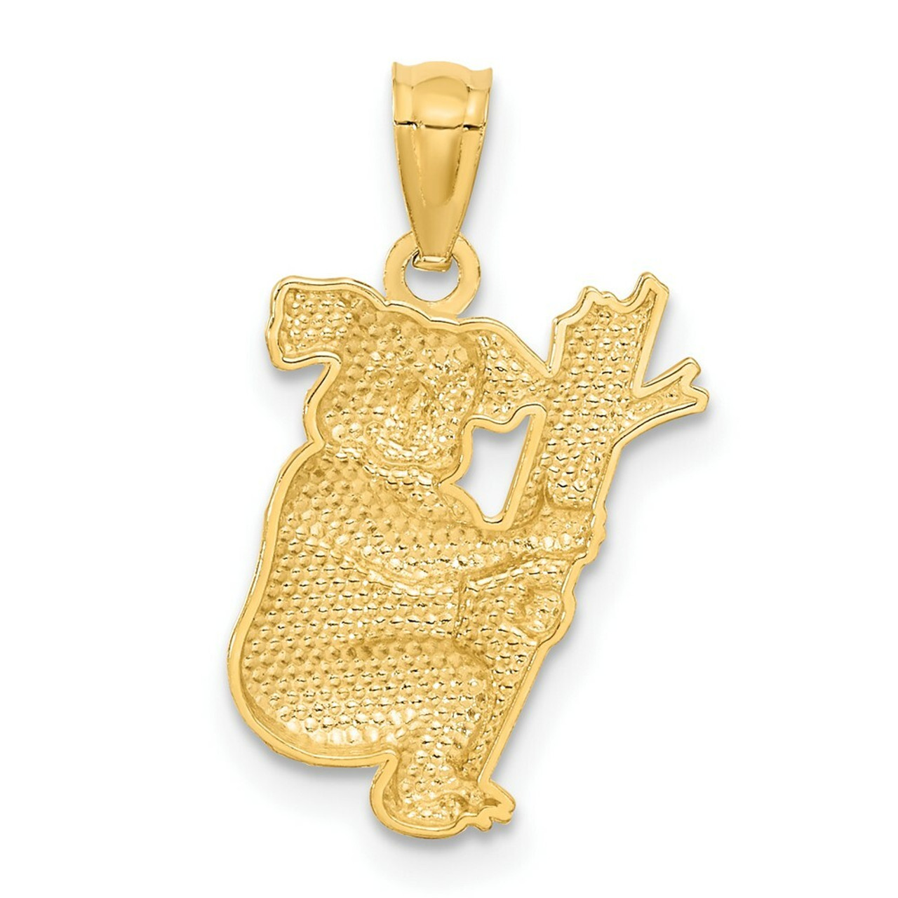 14K Yellow Gold Yellow Gold Textured Koala Pendant - (A83-660)