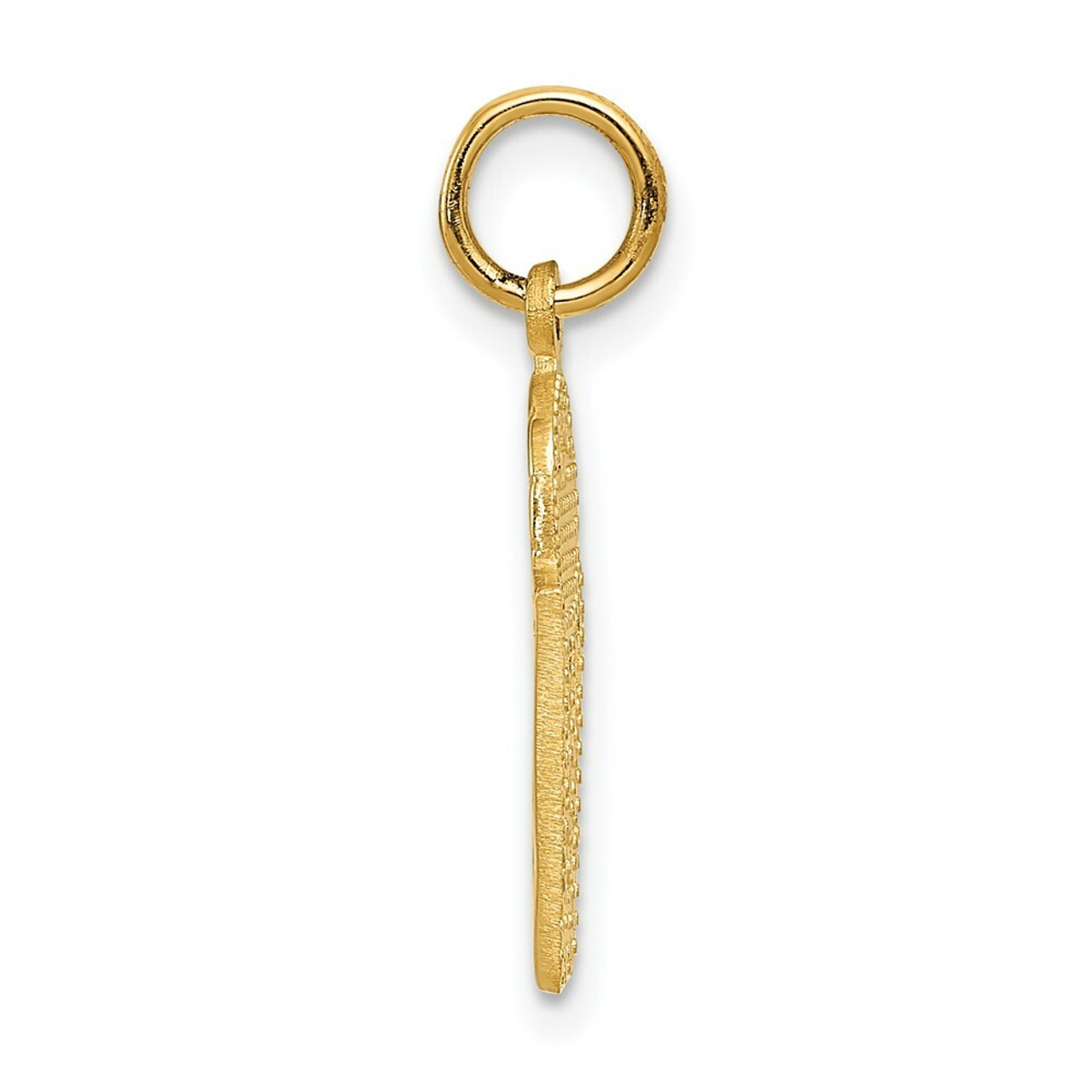 14K Yellow Gold Basketball in Net Charm - (A83-764)
