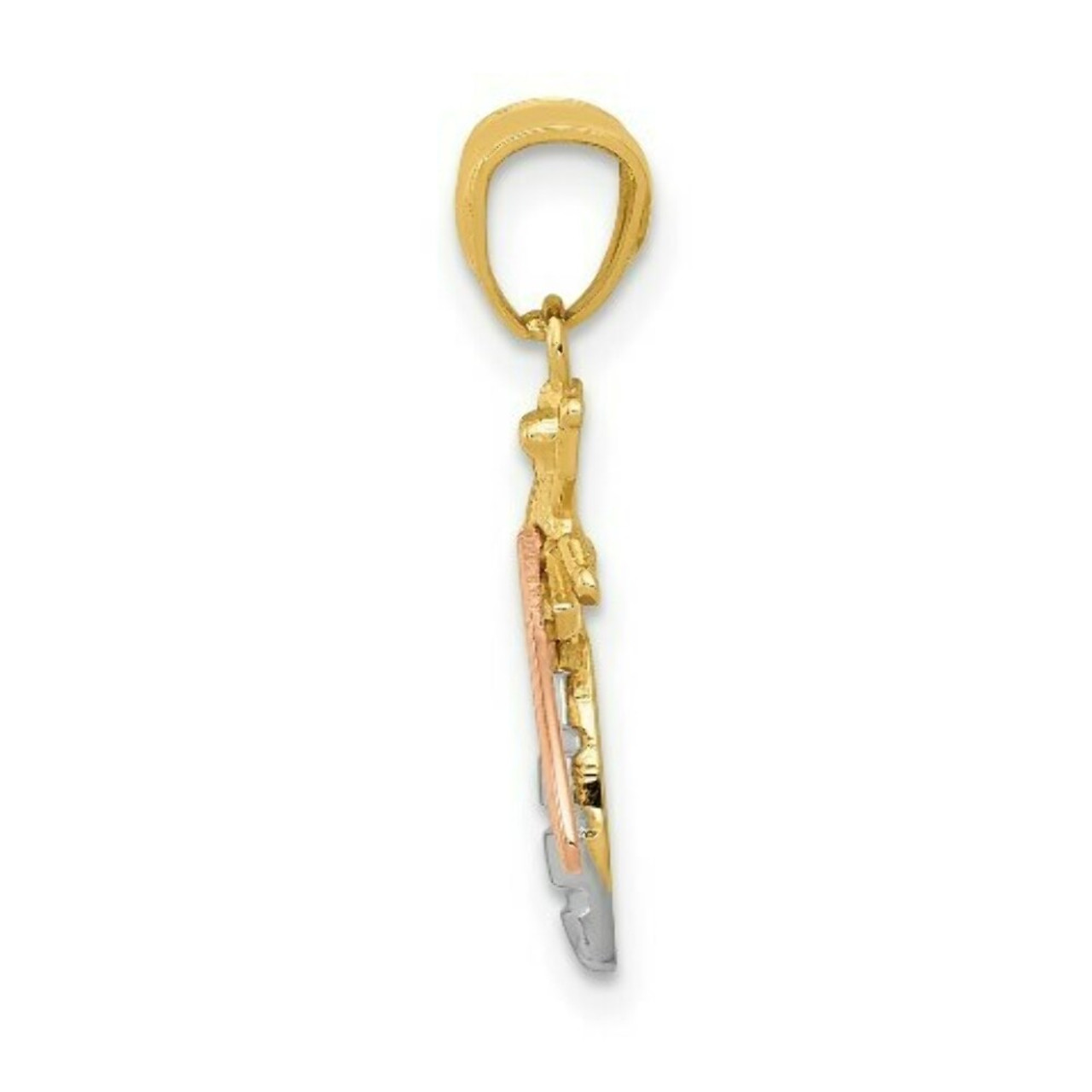 14k Yellow & Rose Gold Polished Bee Pendant - (A86-114)