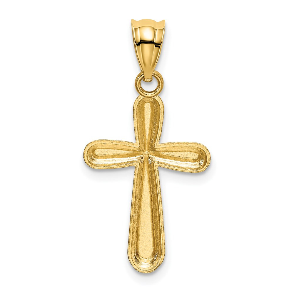 南仏プロバンスクロス「ロリスイエロー」200✕150 14K Yellow Gold Polished Cross Pendant - (A86-286) - Roy Rose Jewelry