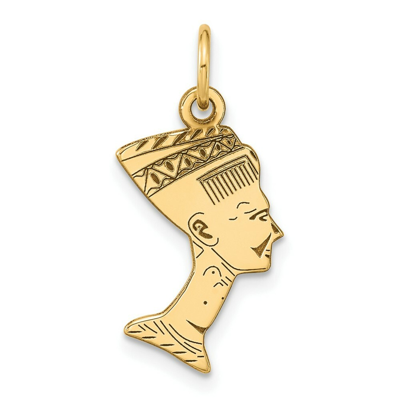 10K Yellow Gold Egyptian Head Charm - (A86-700)