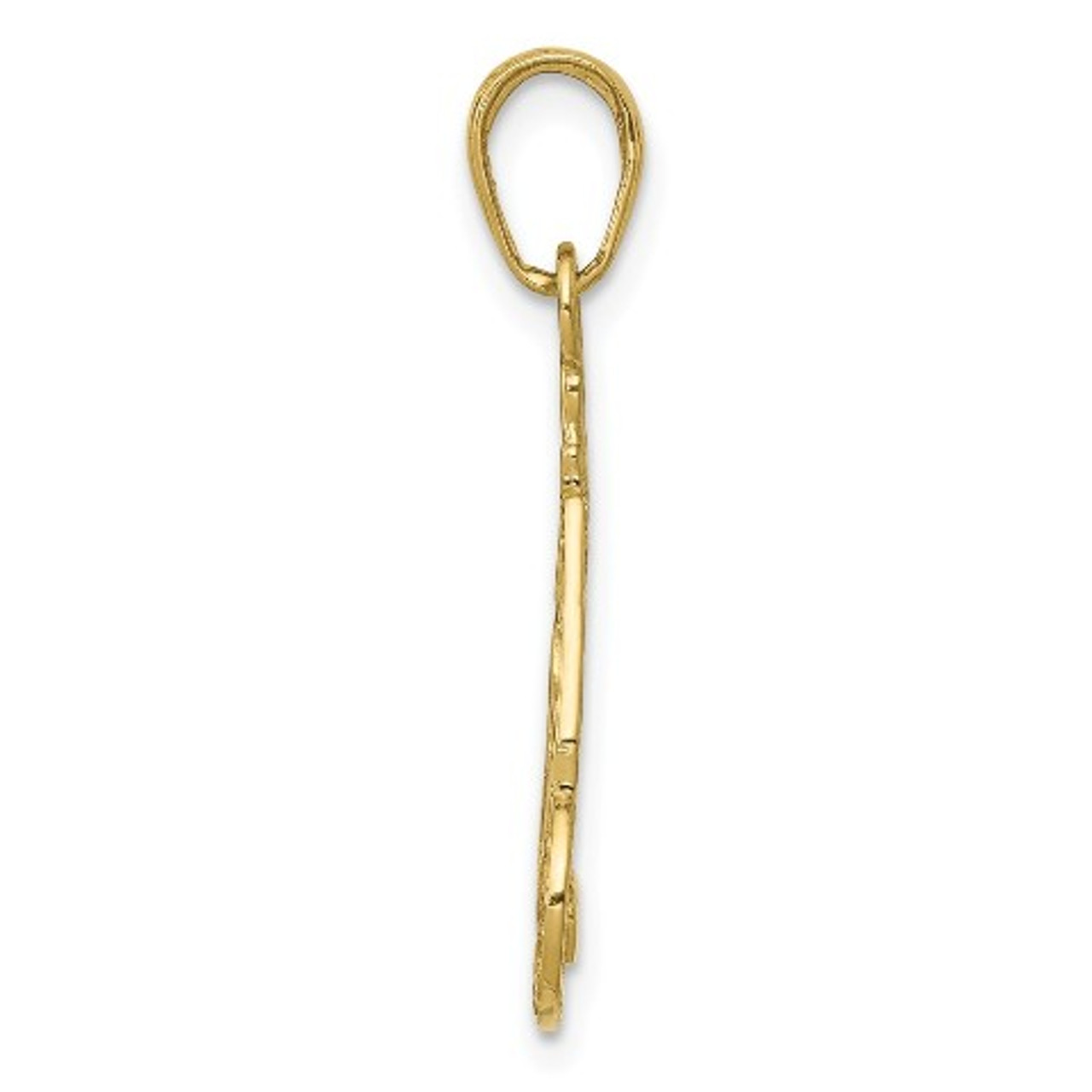 10K Yellow Gold Slice of Cake With Candle Happy Birthday Pendant - (A88-716)