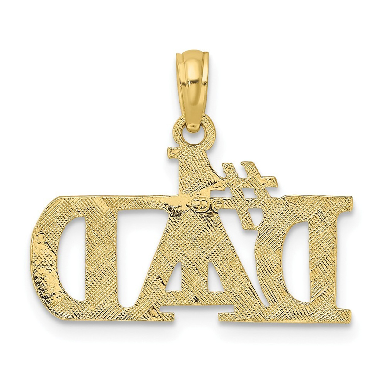 10K Yellow Gold #1 Dad Pendant - (A88-921)