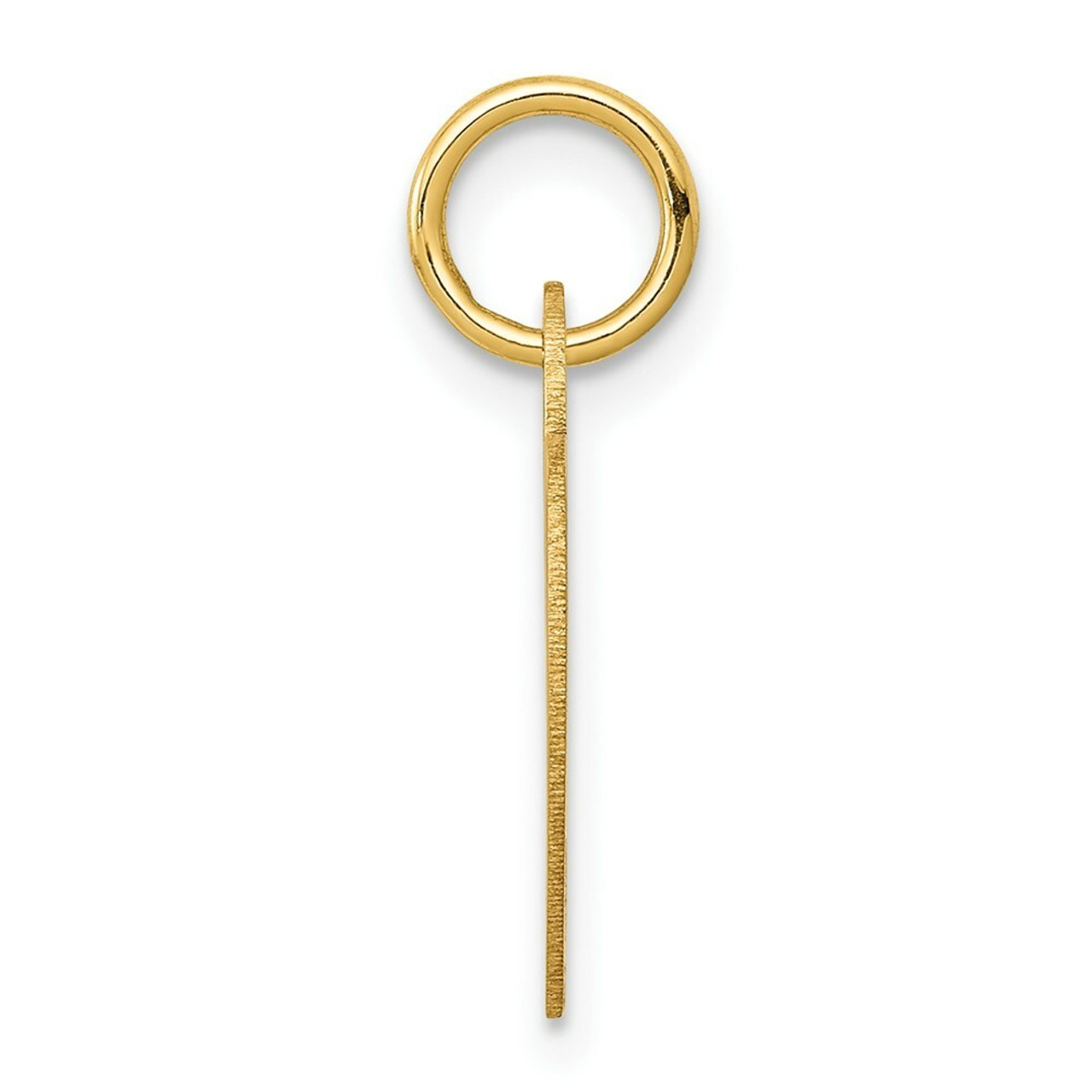 14K Yellow Gold Small Engravable Heart Charm Pendant - (A97-600)