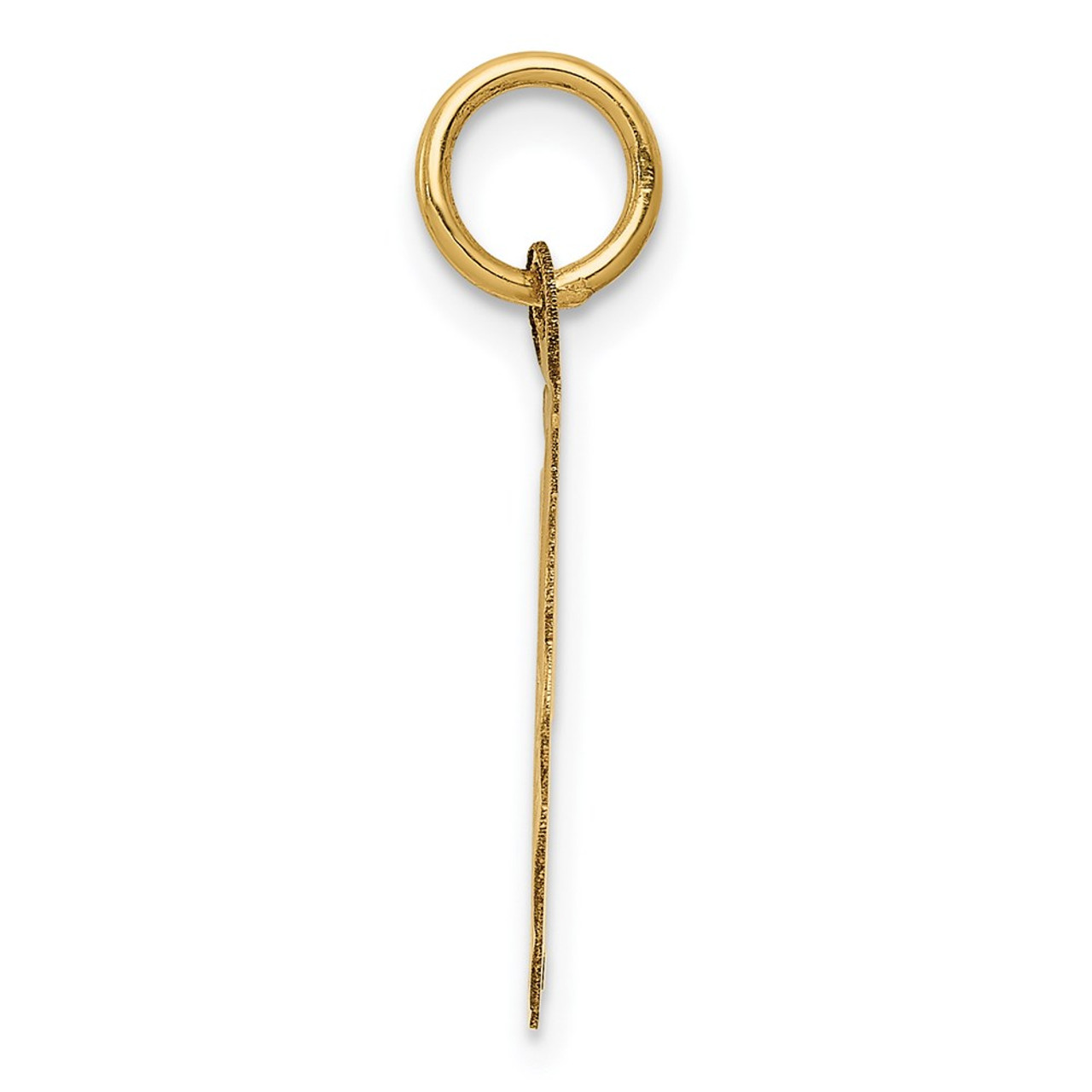 14K Yellow Gold Happy 5th Anniversary Charm Pendant - (A98-583)