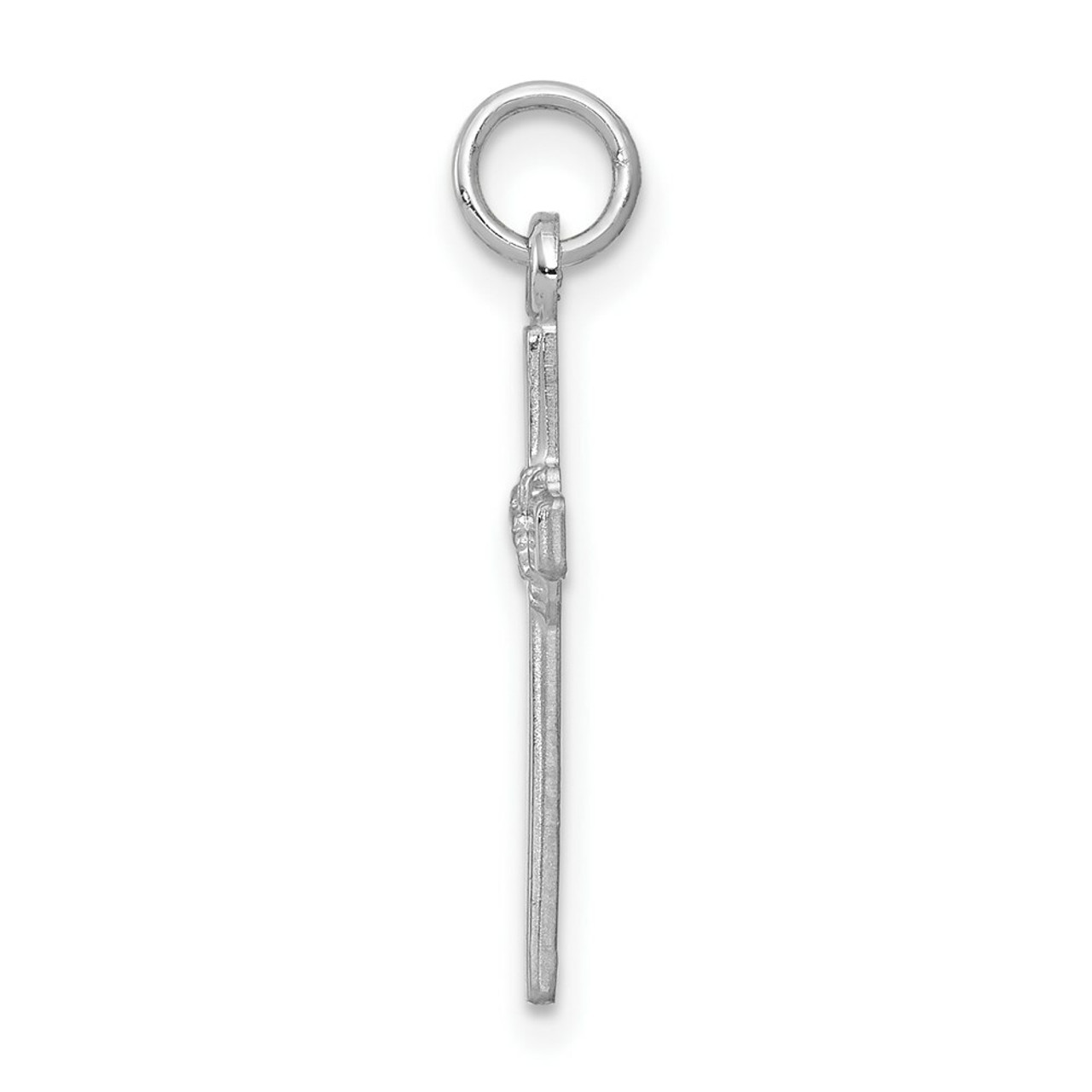 14K White Gold Cross Charm 22mm length - (B11-282)