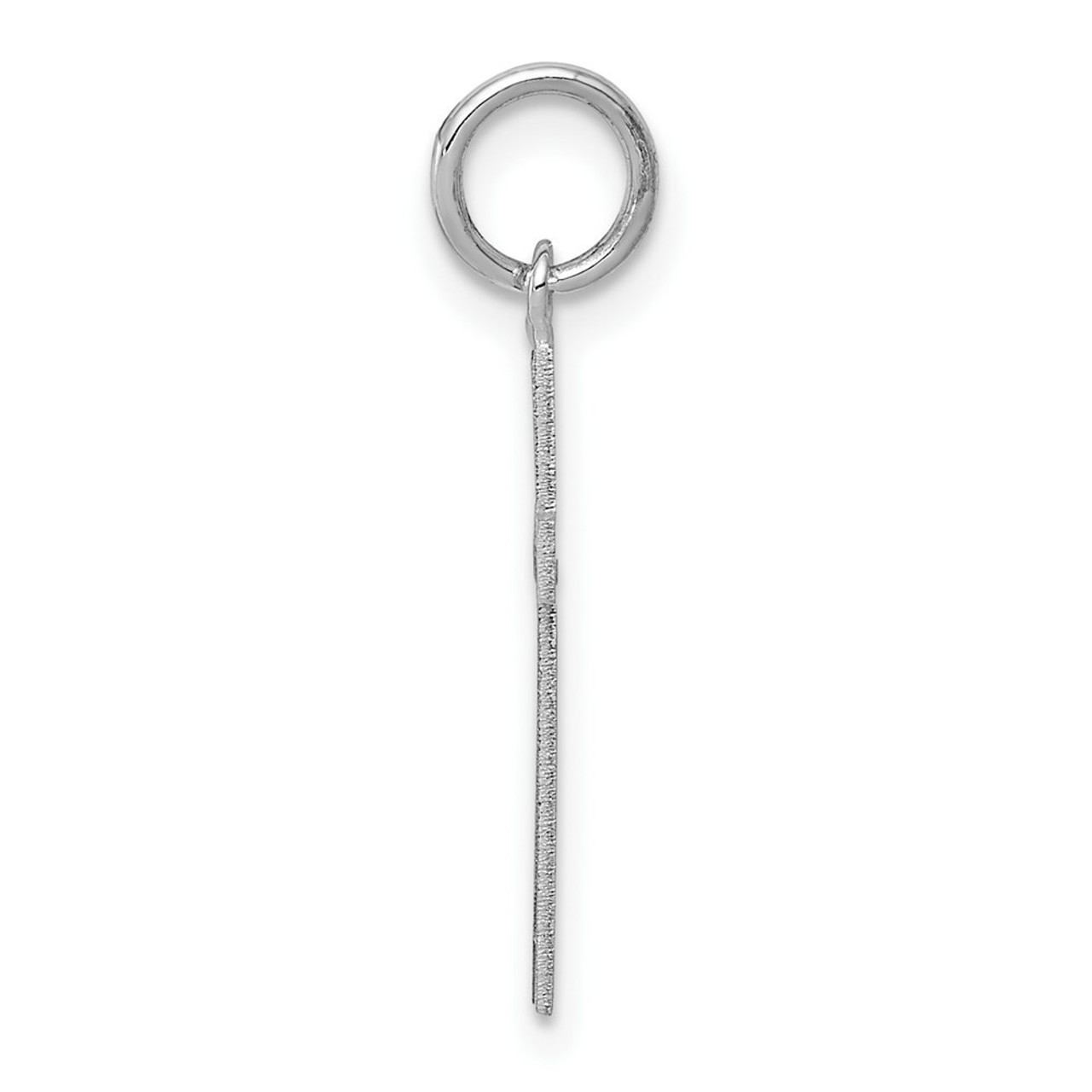 14K White Gold Laser Designed Cross Charm 23mm length - (B11-508)