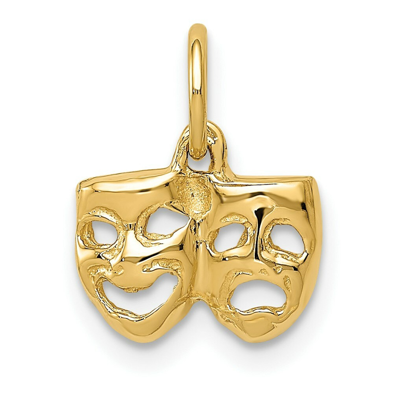 14K Yellow Gold Comedy Tragedy Charm - (A82-537)