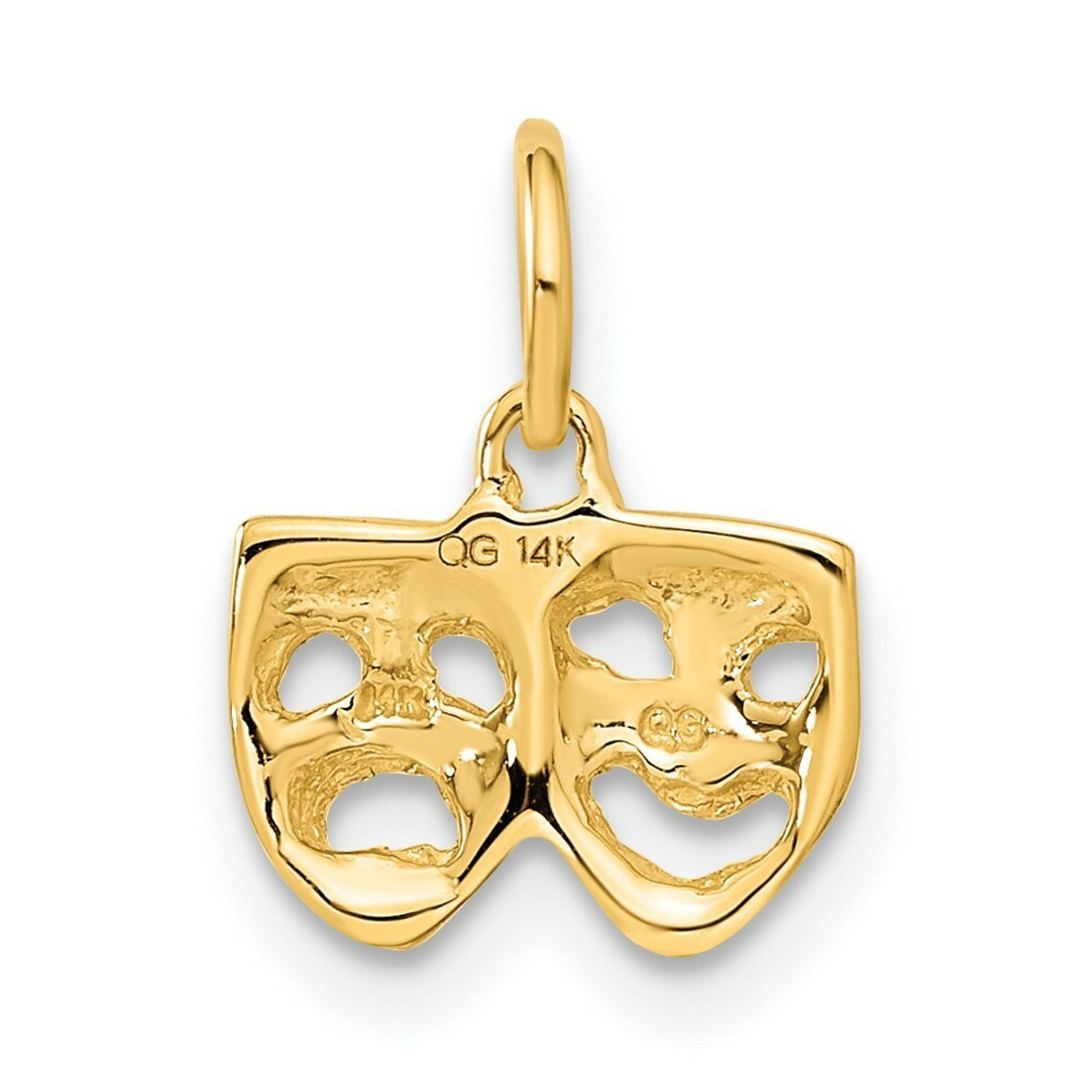 14K Yellow Gold Comedy Tragedy Charm - (A82-537)