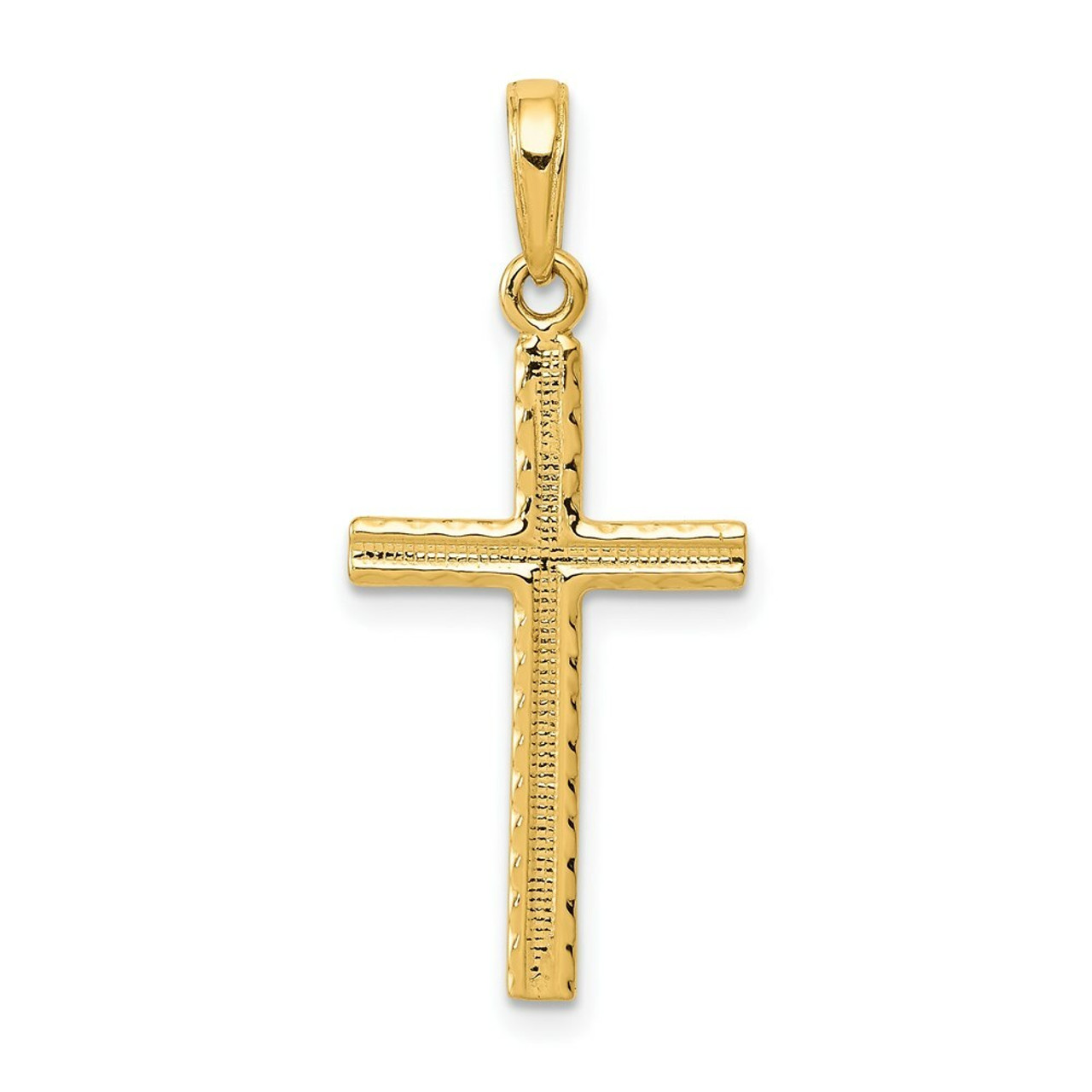 14K Yellow Gold Latin Cross Pendant - (A83-590)