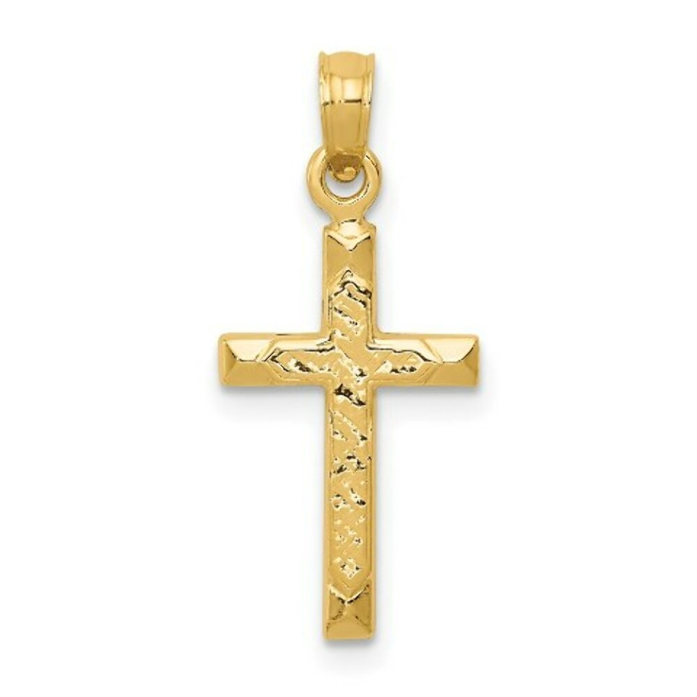 14K Yellow Gold Cross Pendant 24mm length - (A83-687) - Roy Rose