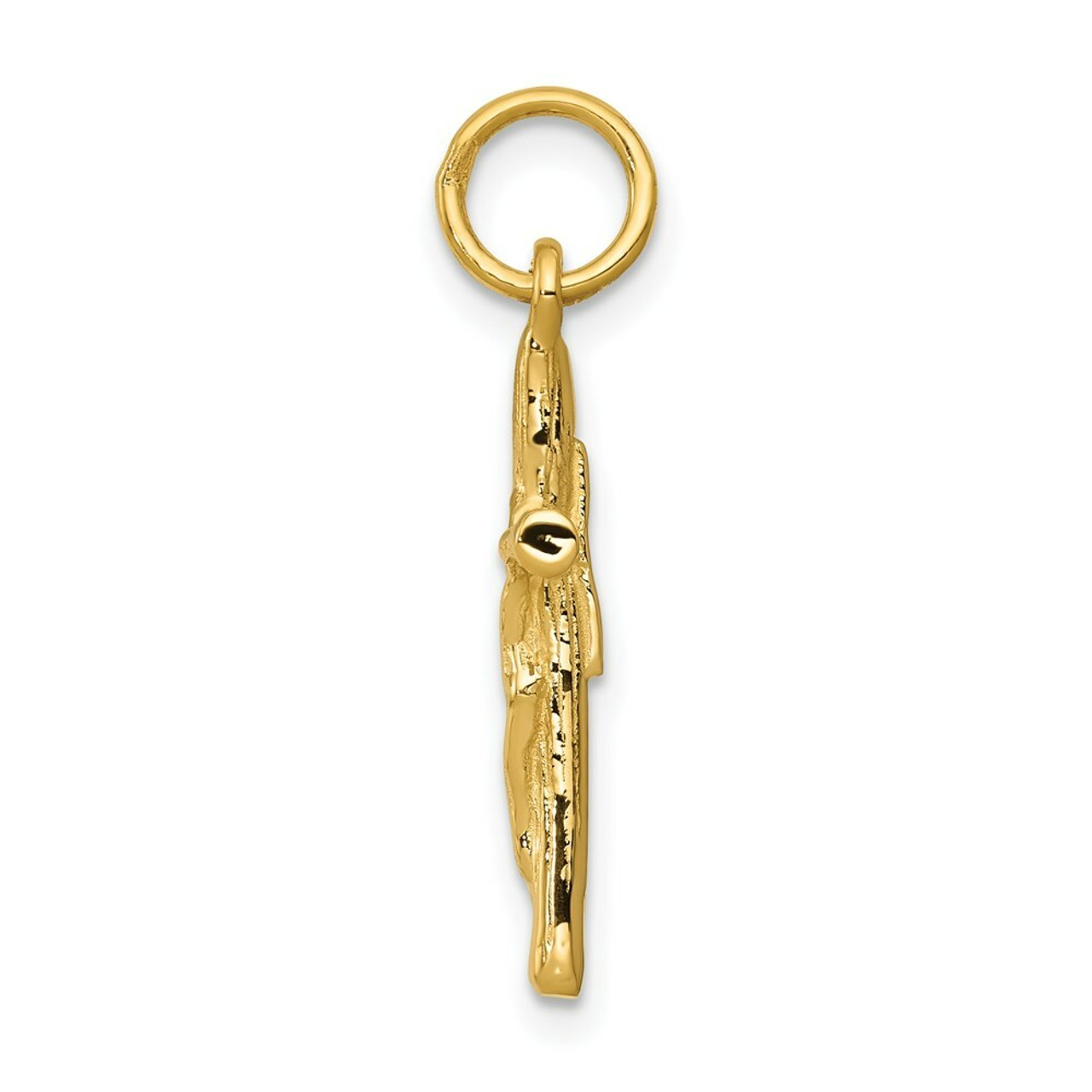 14K Yellow Gold Crucifix Charm 25mm length - (A83-861)