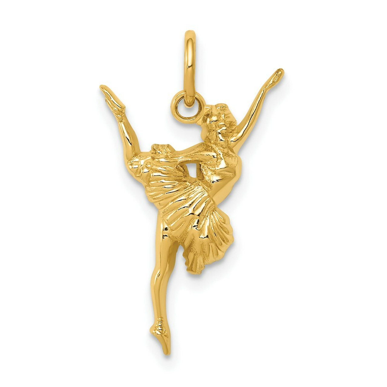 14K Yellow Gold Ballerina Charm - (A84-427)