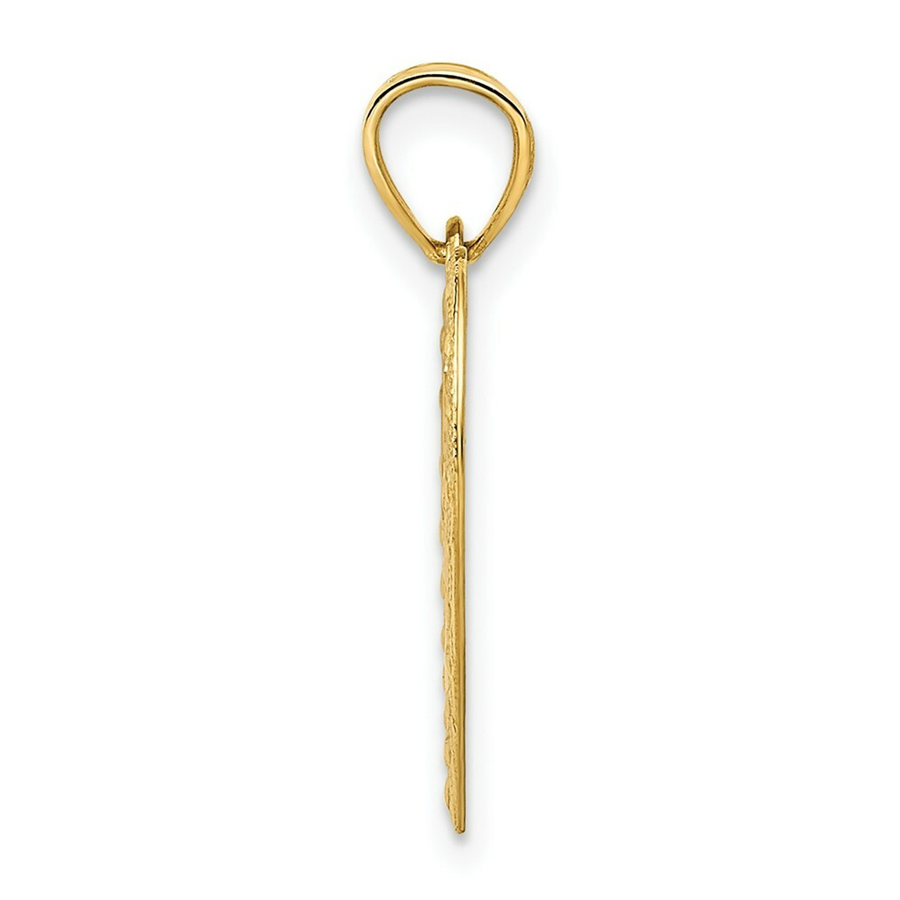 14K Yellow Gold Two Doves In Heart Pendant - (A84-560)
