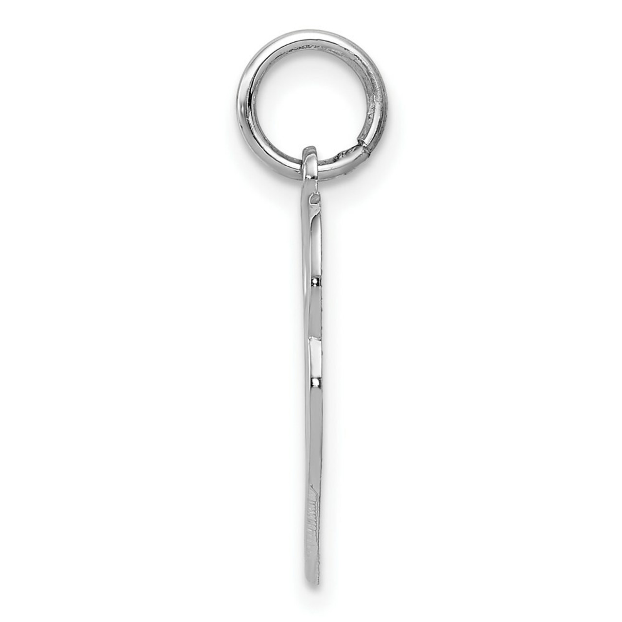 14K White Gold Double Heart Charm - (A84-835)