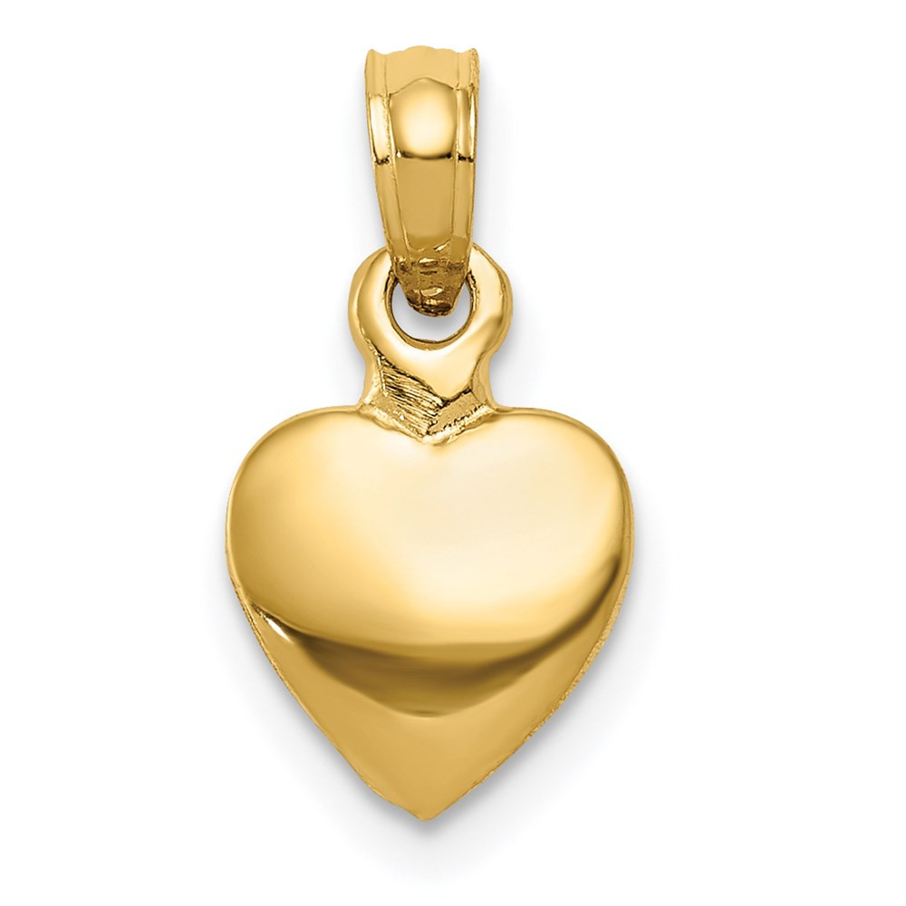 14K Yellow Gold Polished Mini Heart Pendant - (A84-961) - Roy Rose