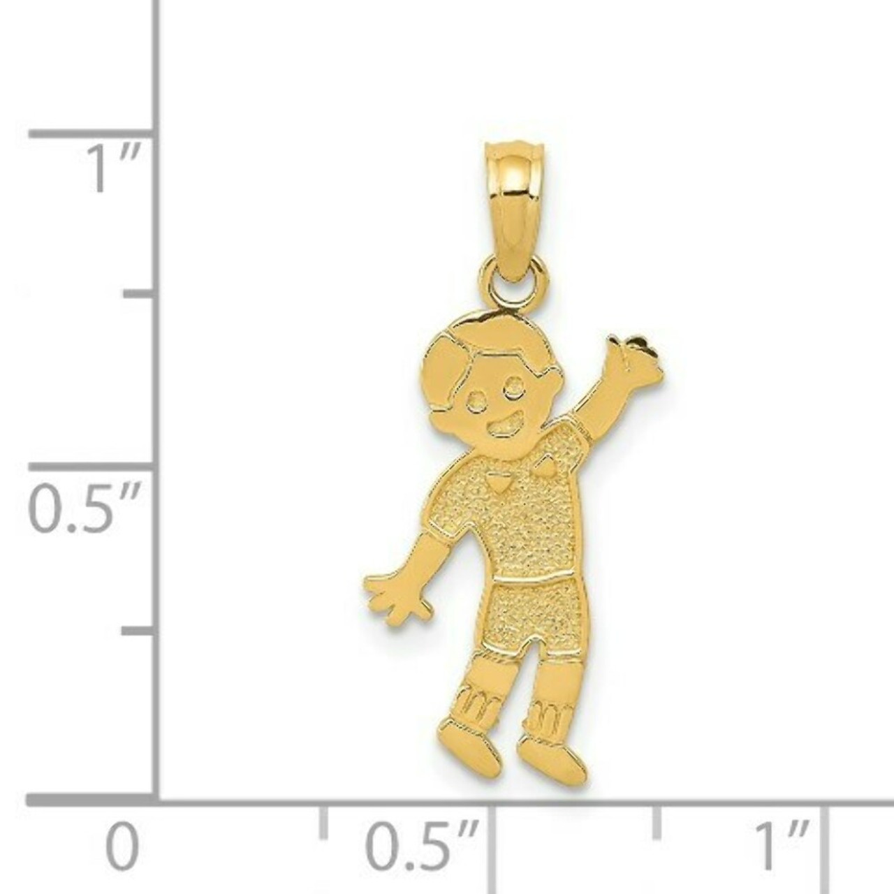 14K Yellow Gold Boy Pendant - (A85-363)