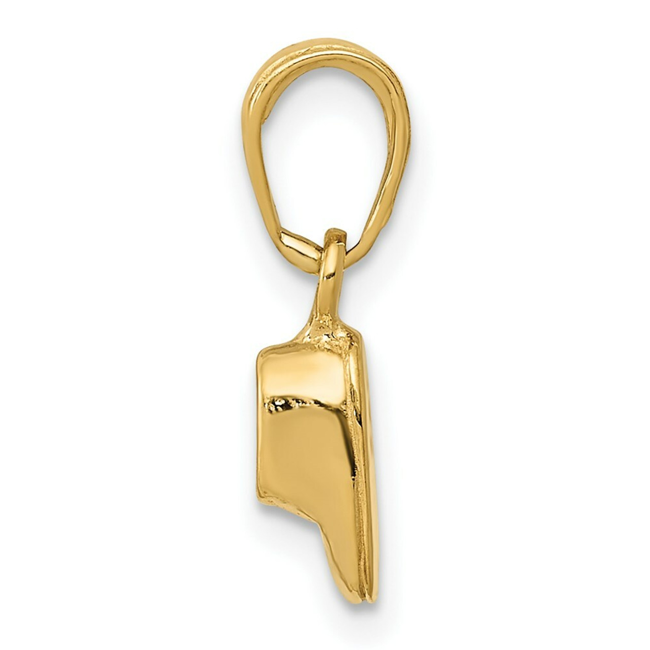 14K Yellow Gold Baby Shoe Charm - (A85-582)