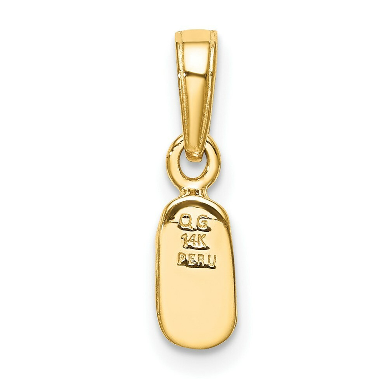 14K Yellow Gold Baby Shoe Charm - (A85-582)