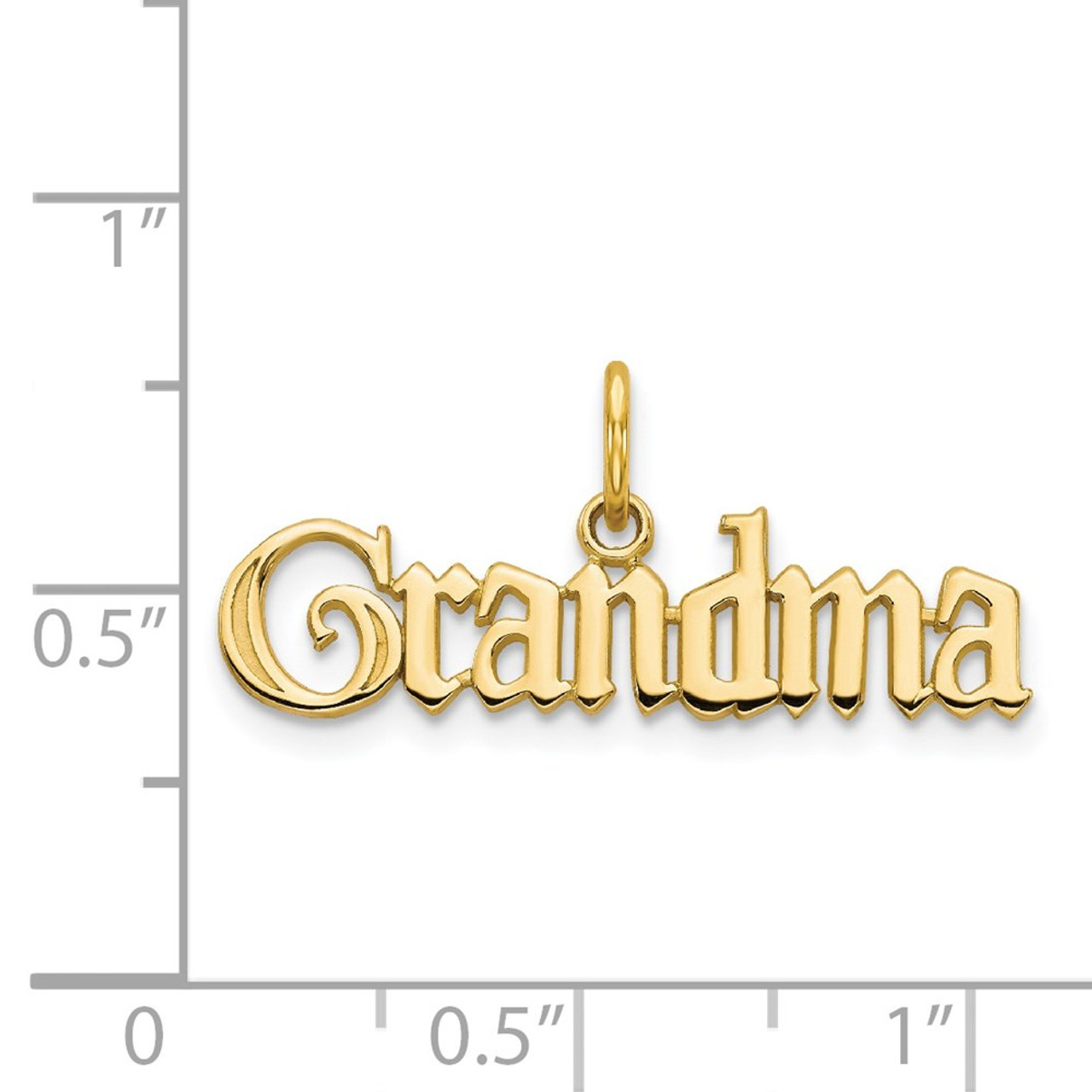 14K Yellow Gold Grandma Charm - (A86-862)
