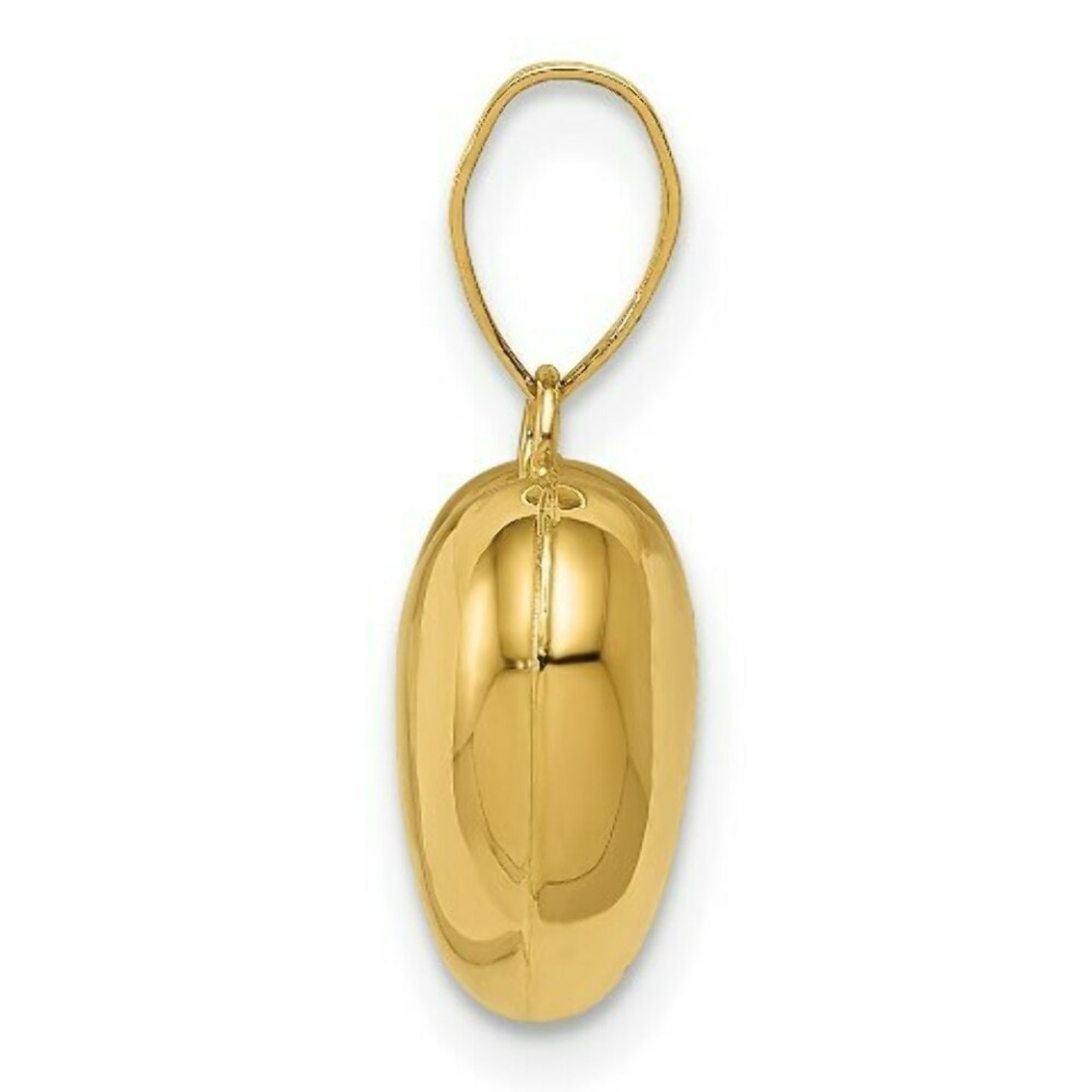 14K Yellow Gold Puffed Heart Charm 16mm length - (A98-925)