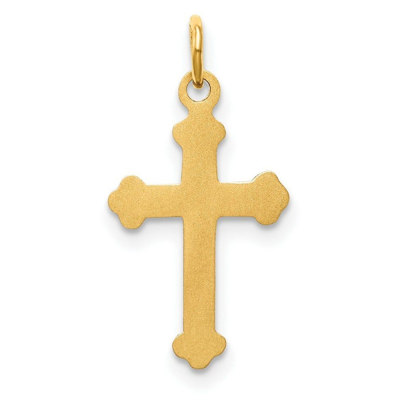 14K Yellow Gold Cross Charm 22mm length - (B11-255)