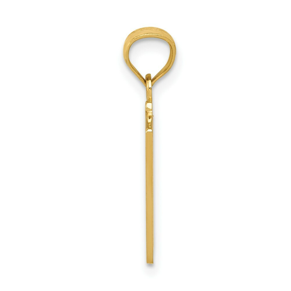 14K Yellow Gold Ace of Hearts & Ace of Spade All In! Cards Pendant