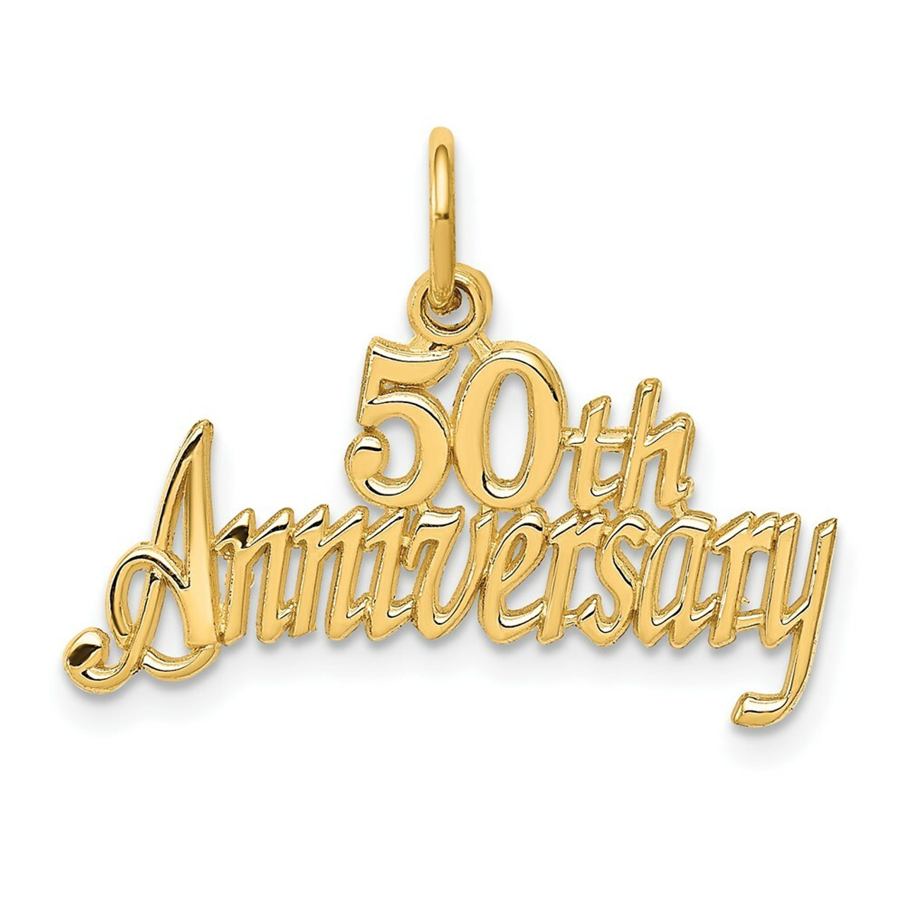 14K Yellow Gold 50th Anniversary Charm - (A83-419)